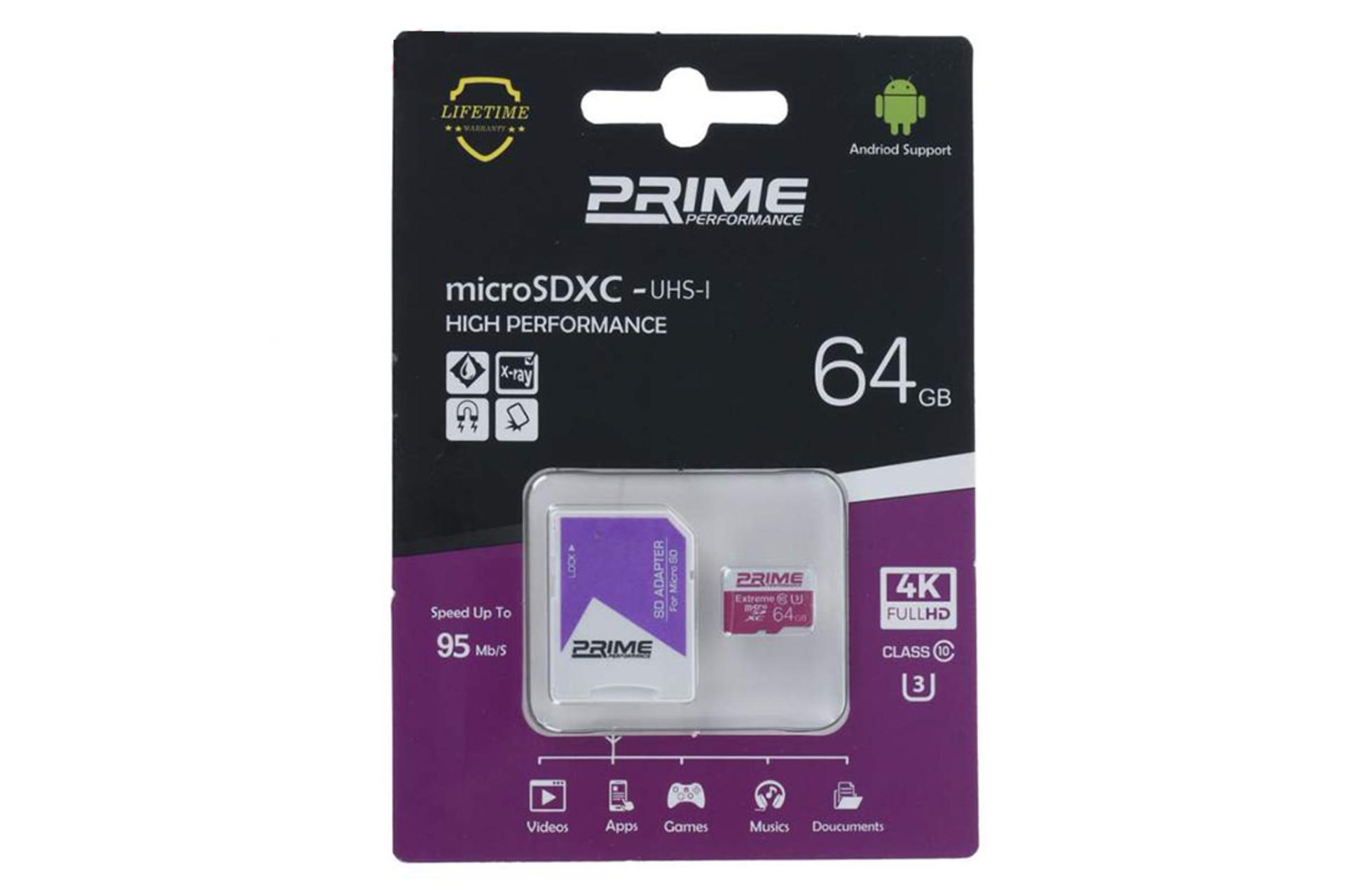 مرجع متخصصين ايران Prime Extreme microSDXC Class 10 UHS-U3 64GB