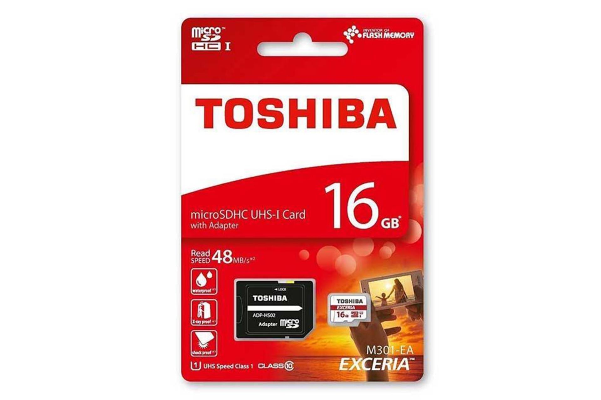 مرجع متخصصين ايران Toshiba Exceria M301 microSDHC Class 10 UHS-I U1 16GB