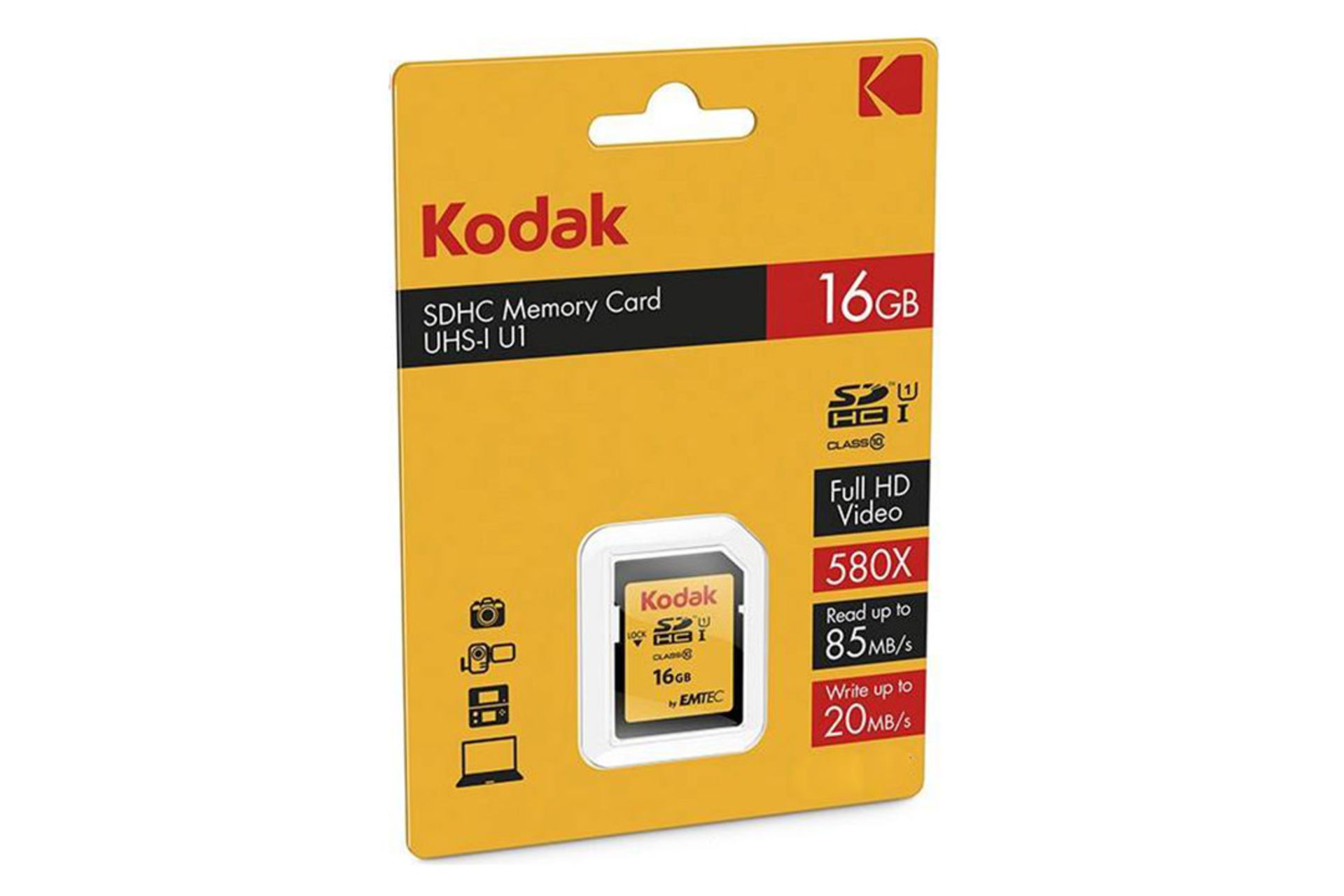 Kodak SDHC Class 10 UHS-I U1 16GB