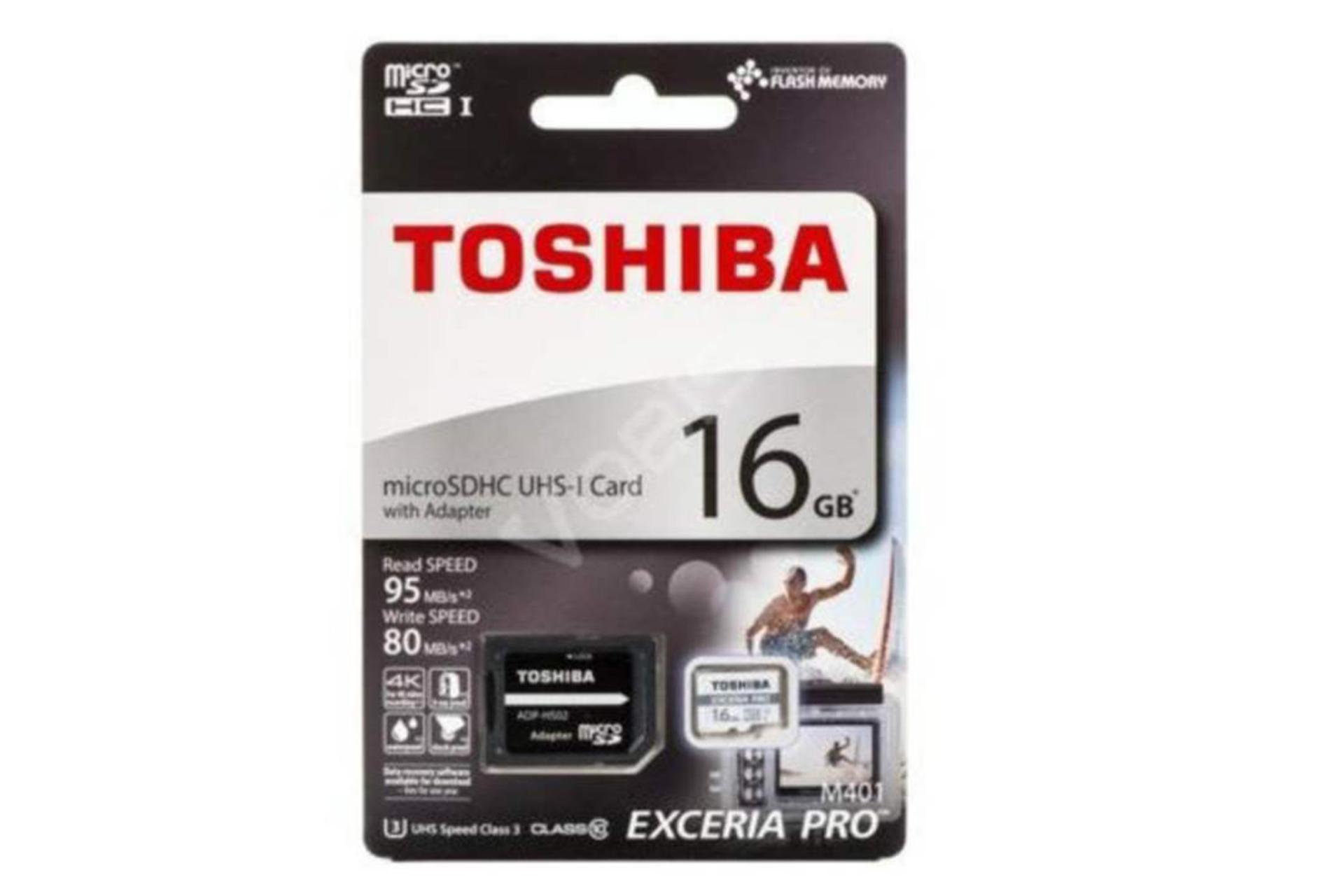 مرجع متخصصين ايران Toshiba M401 microSDHC Class 10 UHS-I U1 16GB
