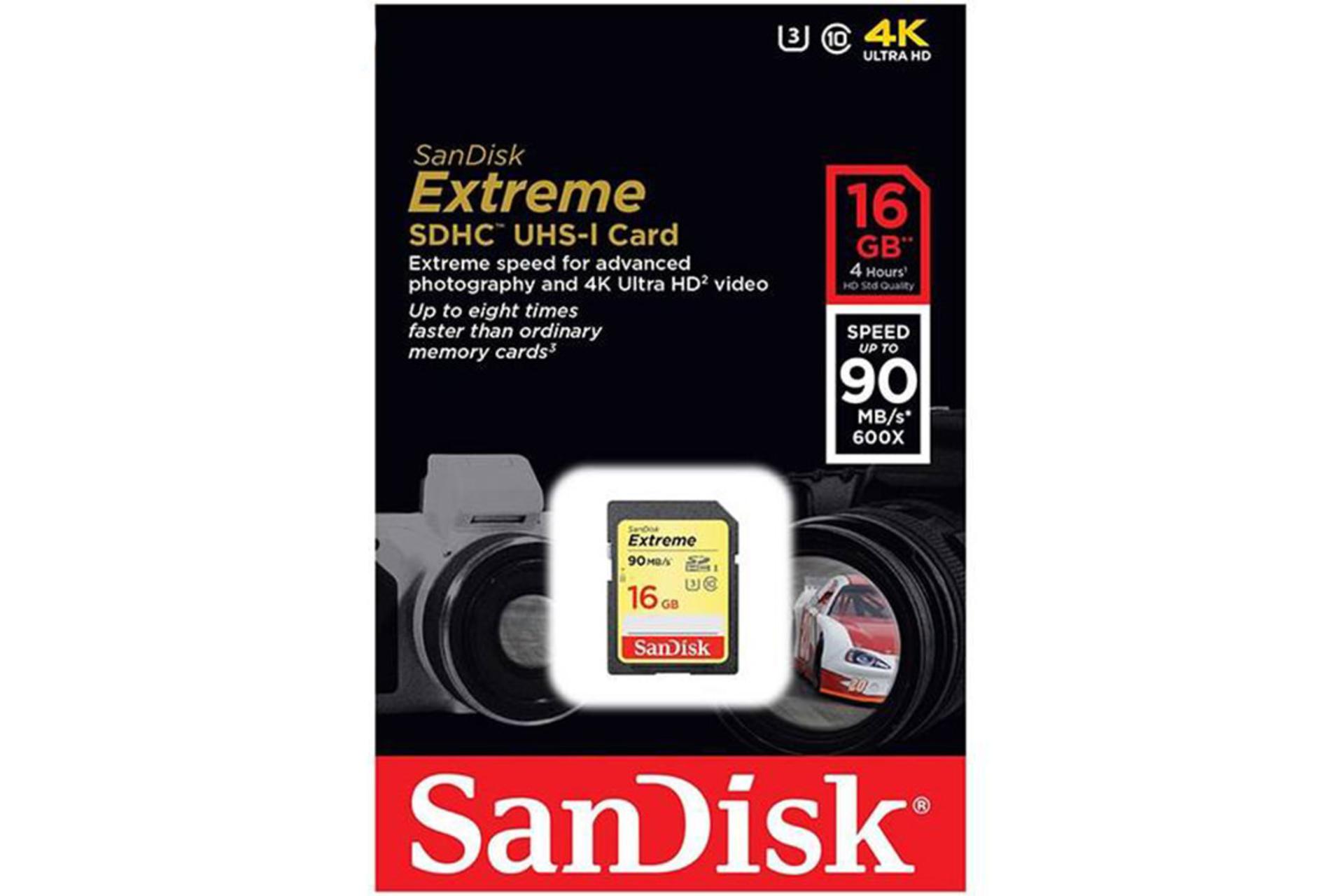 SanDisk Extreme SDHC Class 10 UHS-I U3 16GB
