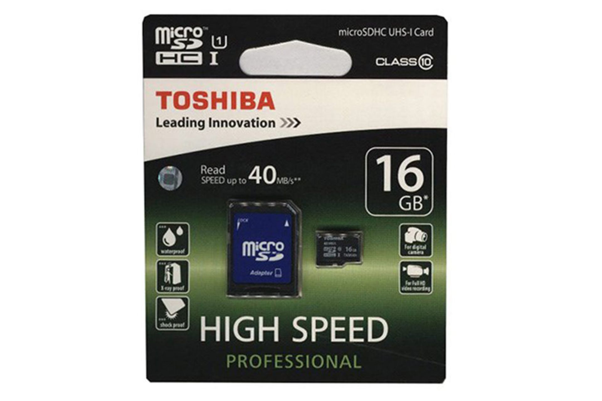 Toshiba High Speed Professional microSDHC Class 10 UHS-I U1 16GB
