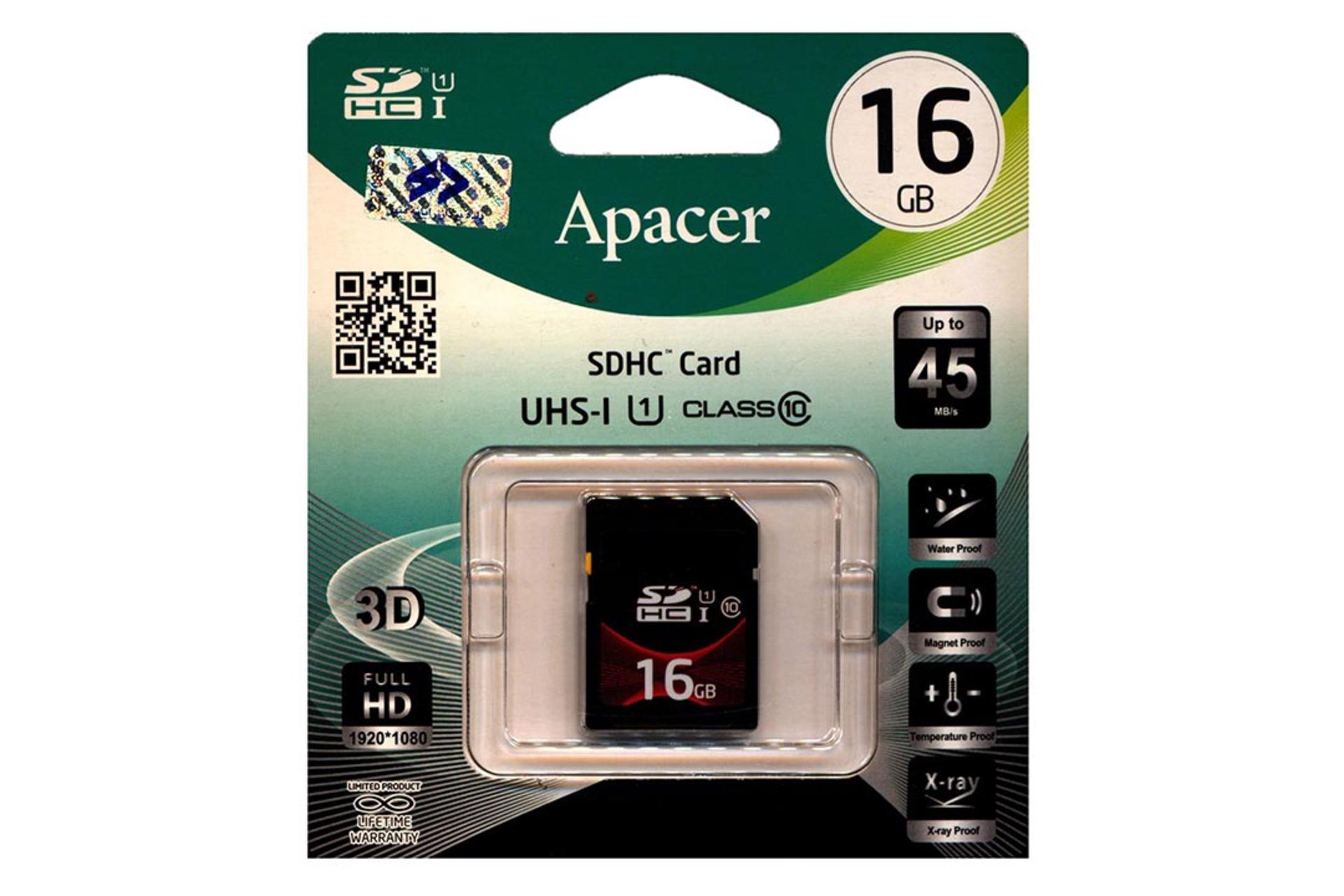 Apacer SDHC Class 10 UHS-I U1 16GB