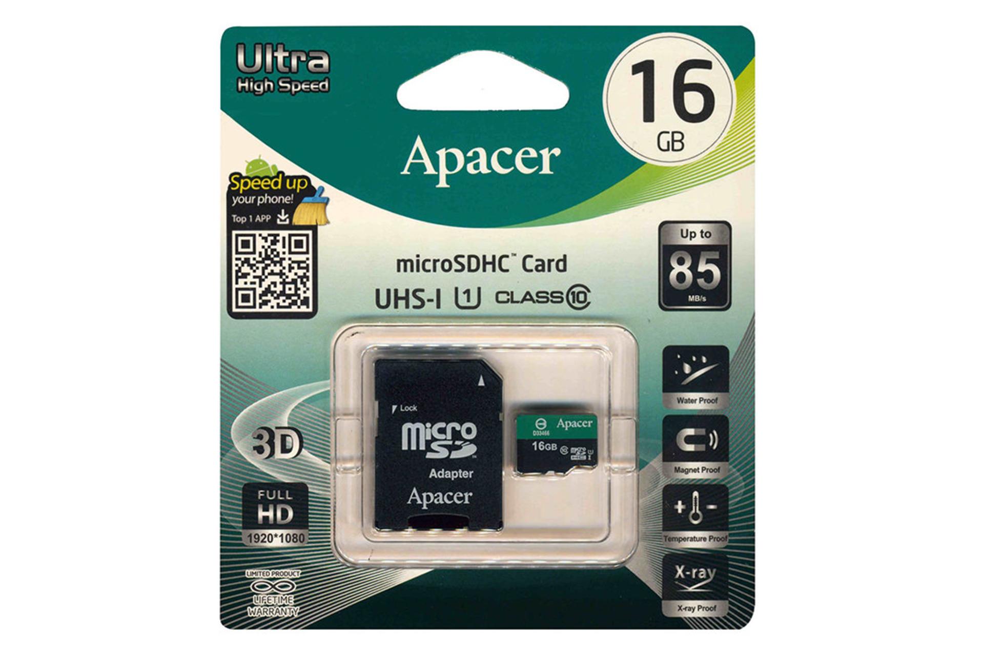 Apacer Color Ultra High Speed microSDHC Class 10 UHS-I U1 16GB