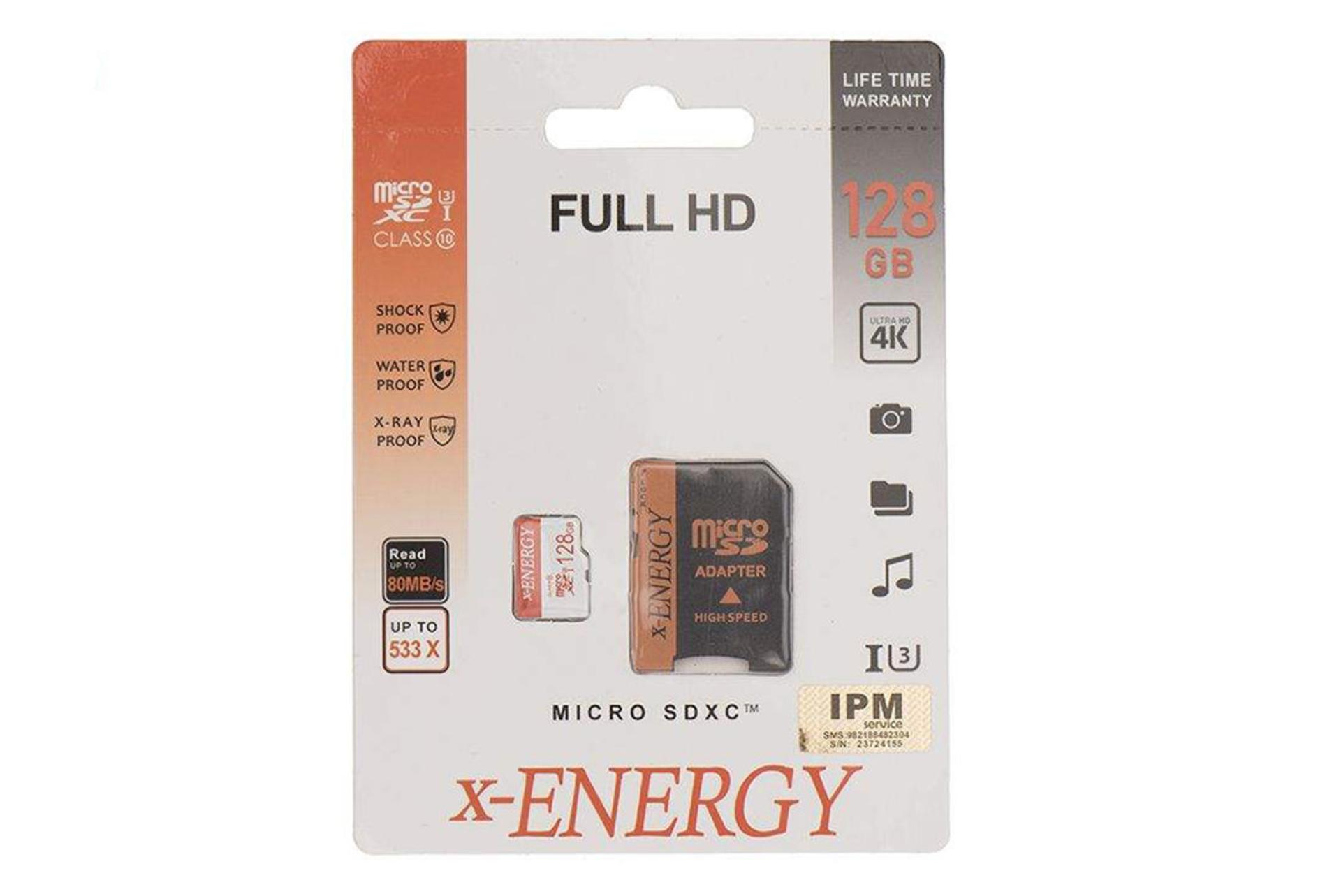 x-Energy IPM microSDXC Class UHS-I U3 128 GB