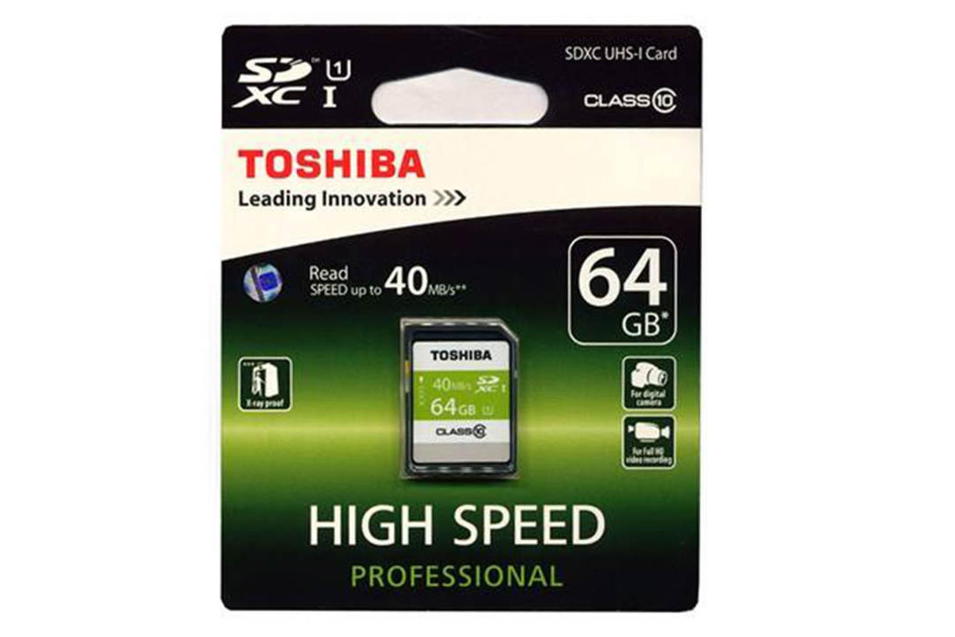 مرجع متخصصين ايران Toshiba High Speed Professional microSDXC Class 10 UHS-I U1 64GB