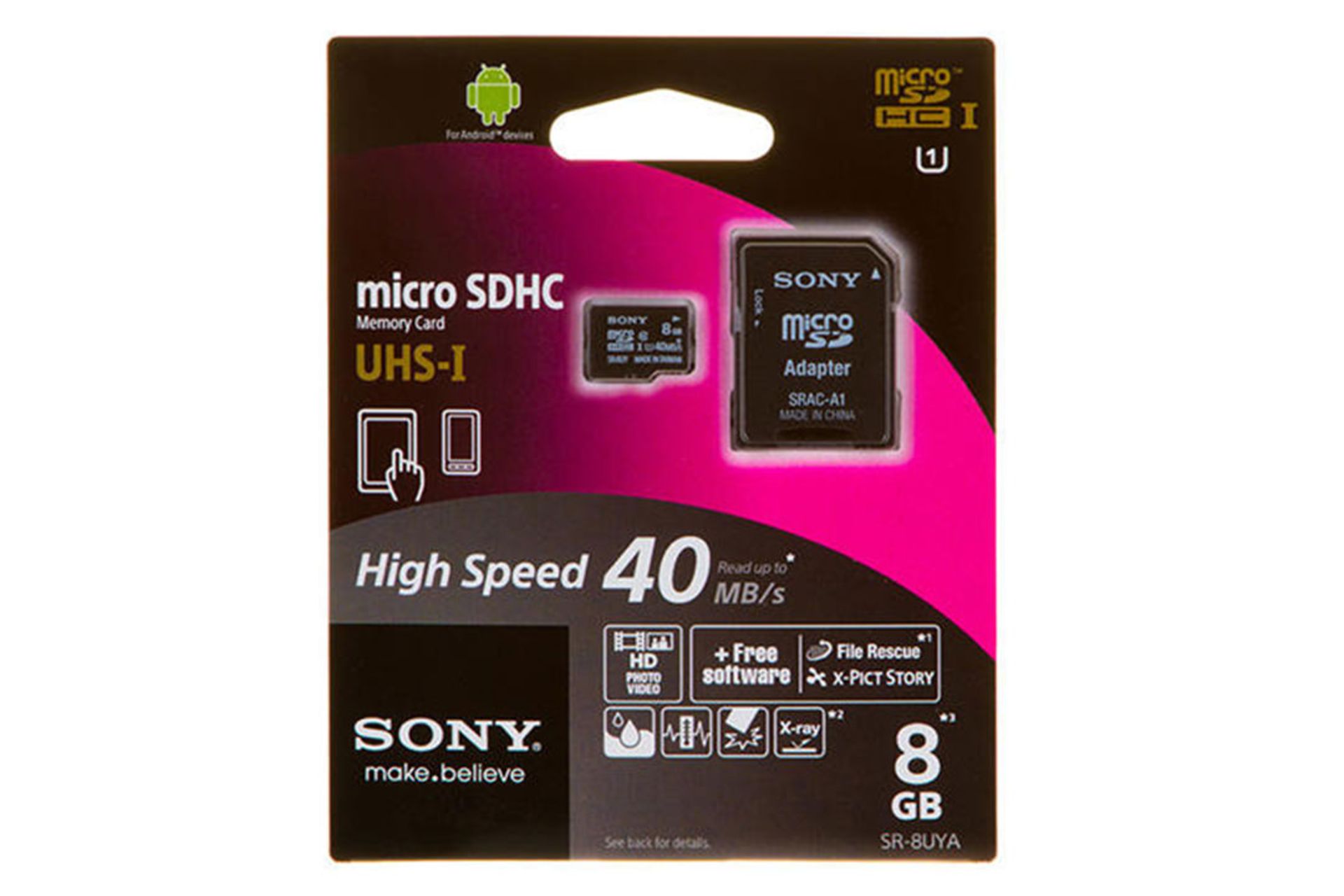 Sony SR-8UYA microSDHC Class 10 UHS-I U1 8GB