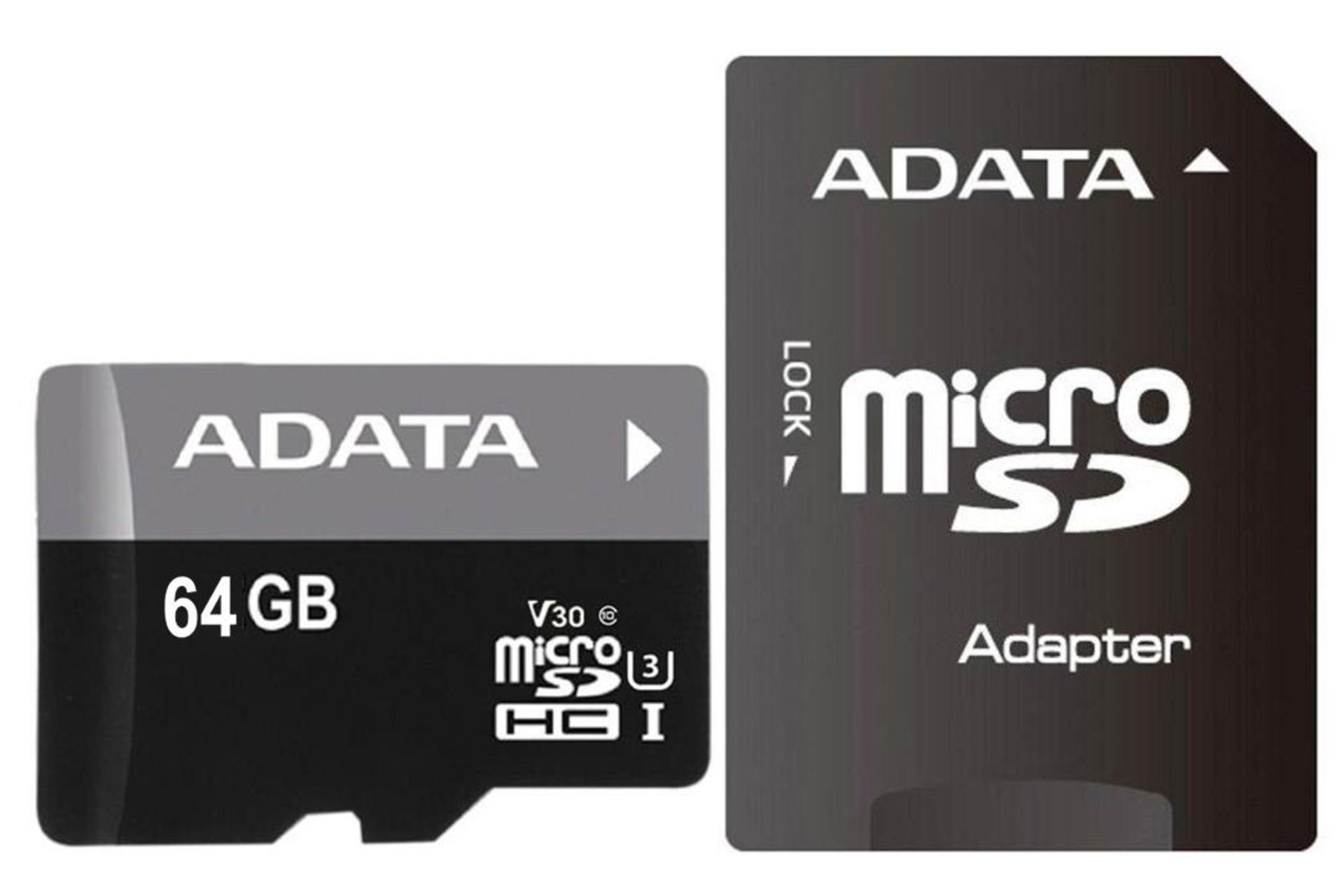 مرجع متخصصين ايران ADATA Premier Pro V30 microSDHC Class 10 UHS-I U3 64GB