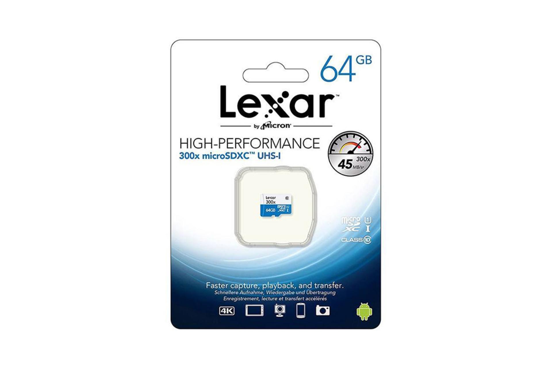 Lexar High Performance microSDXC Class 10 UHS-I U1 64GB