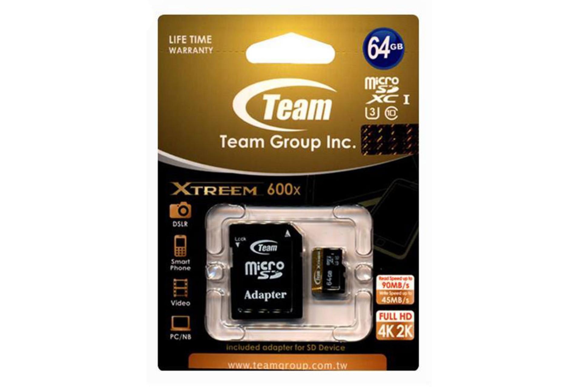 Team Group Xtreem microSDXC Class 10 UHS-I U3 64GB