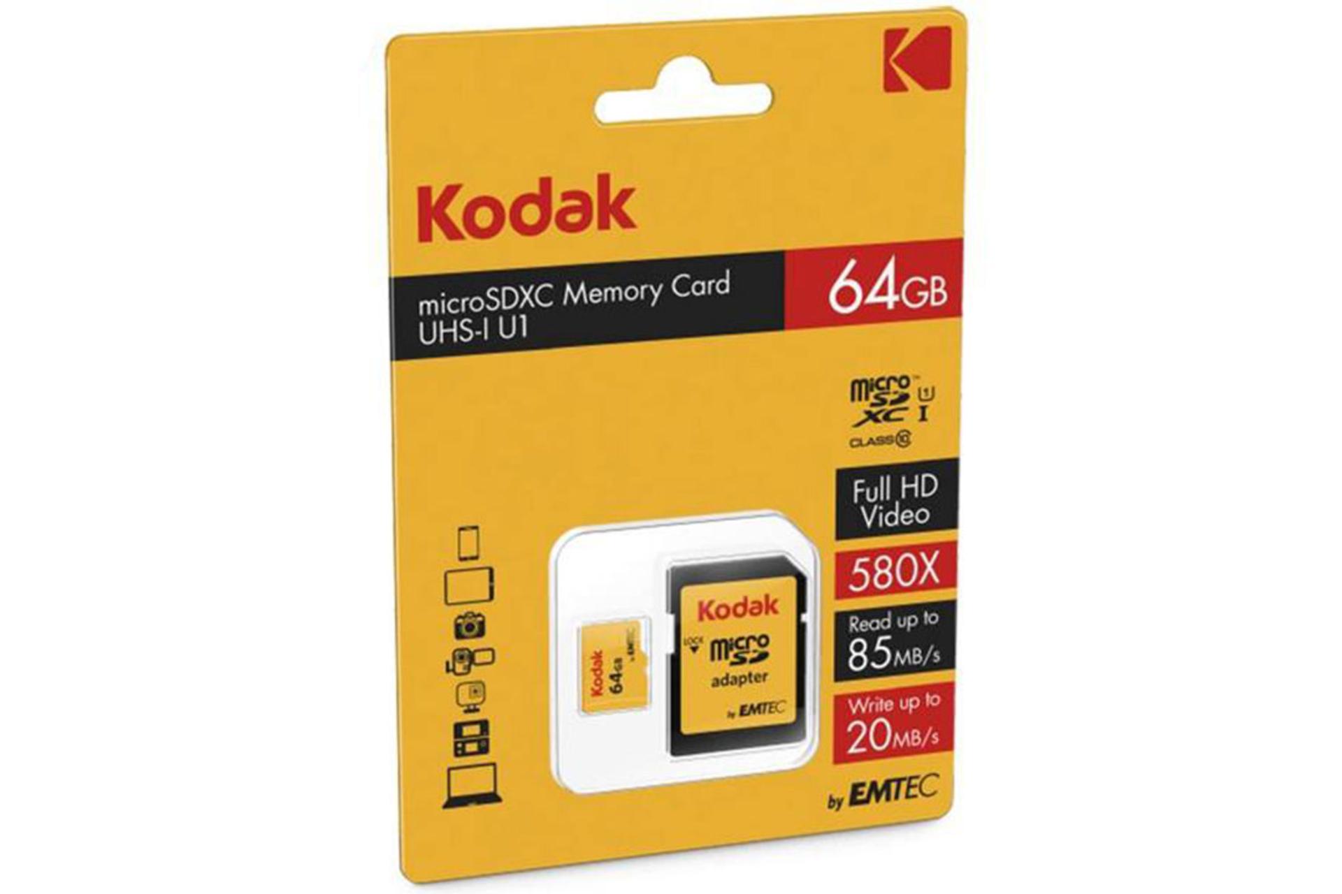 Emtec Kodak SDXC Class 10 UHSI-I U1 64GB