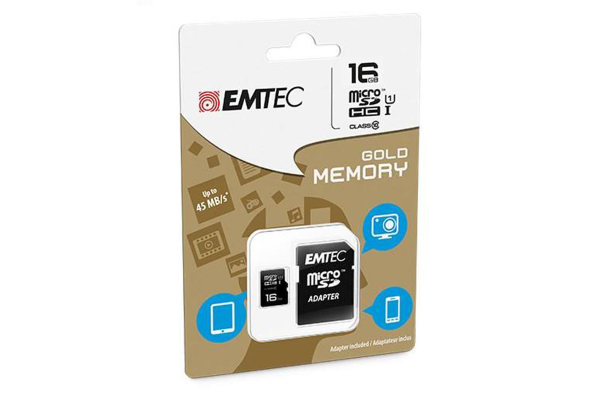 Emtec Gold microSDHC Class 10 UHS-I U1 16GB
