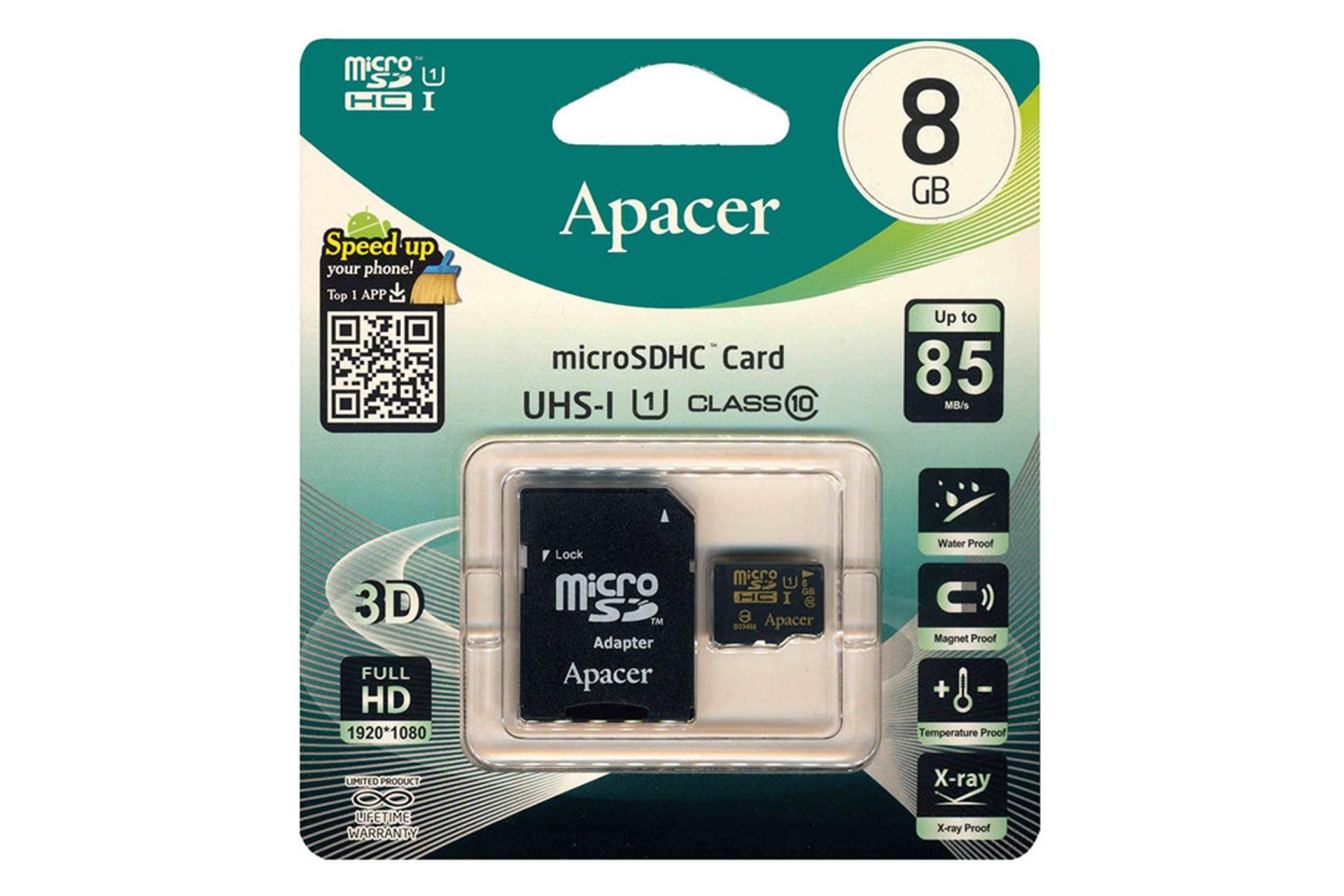 Apacer microSDHC Class 10 UHS-I U1 8GB