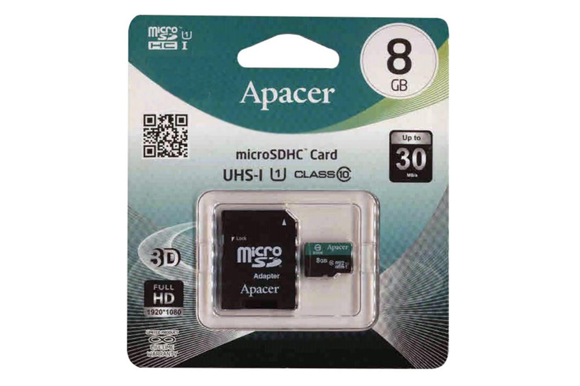 Apacer microSDHC Class 10 UHS-I U1 8GB