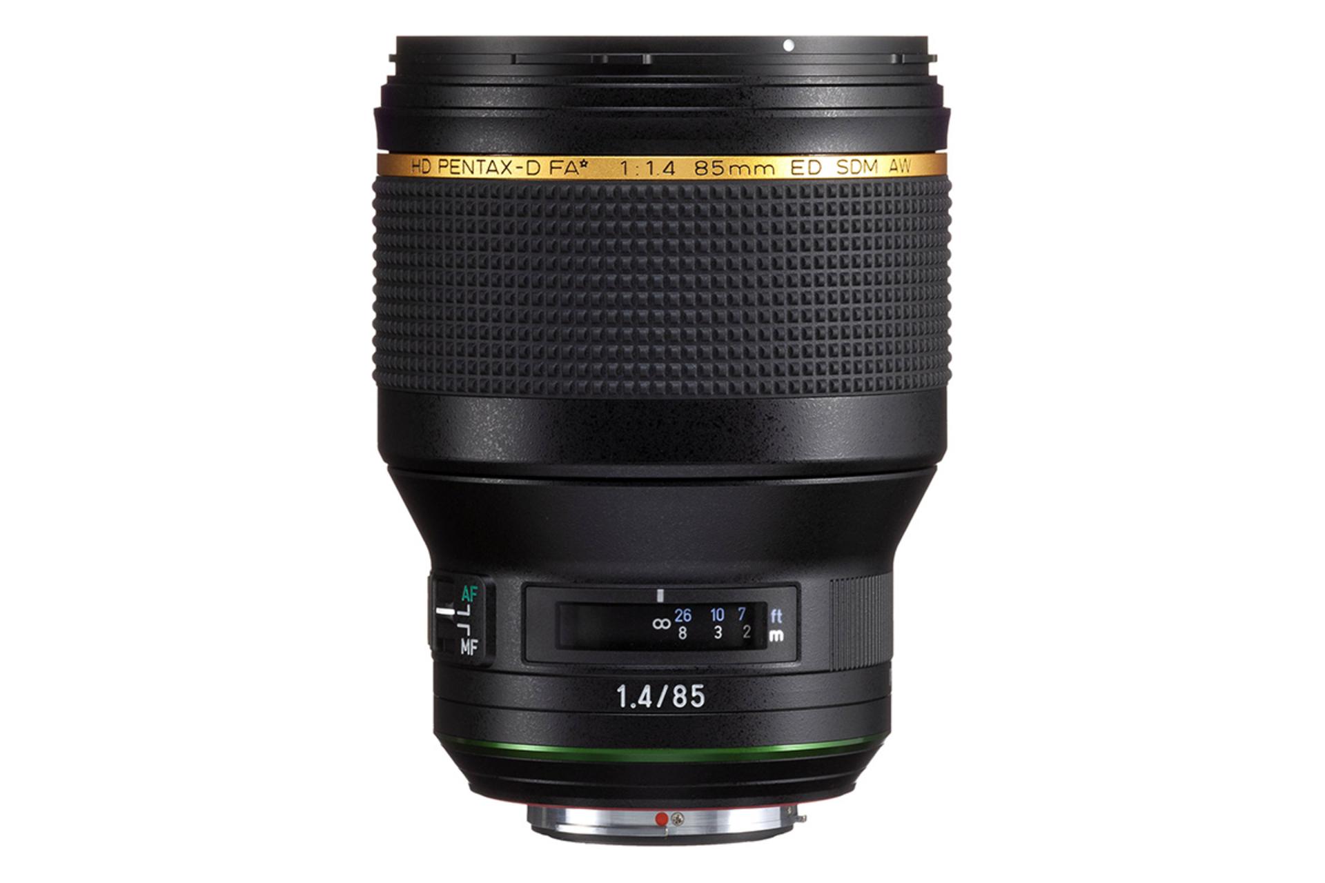 لنز اچ دی پنتاکس-دی FA 85mm F1.4 ED SDM AW / نمای کنار