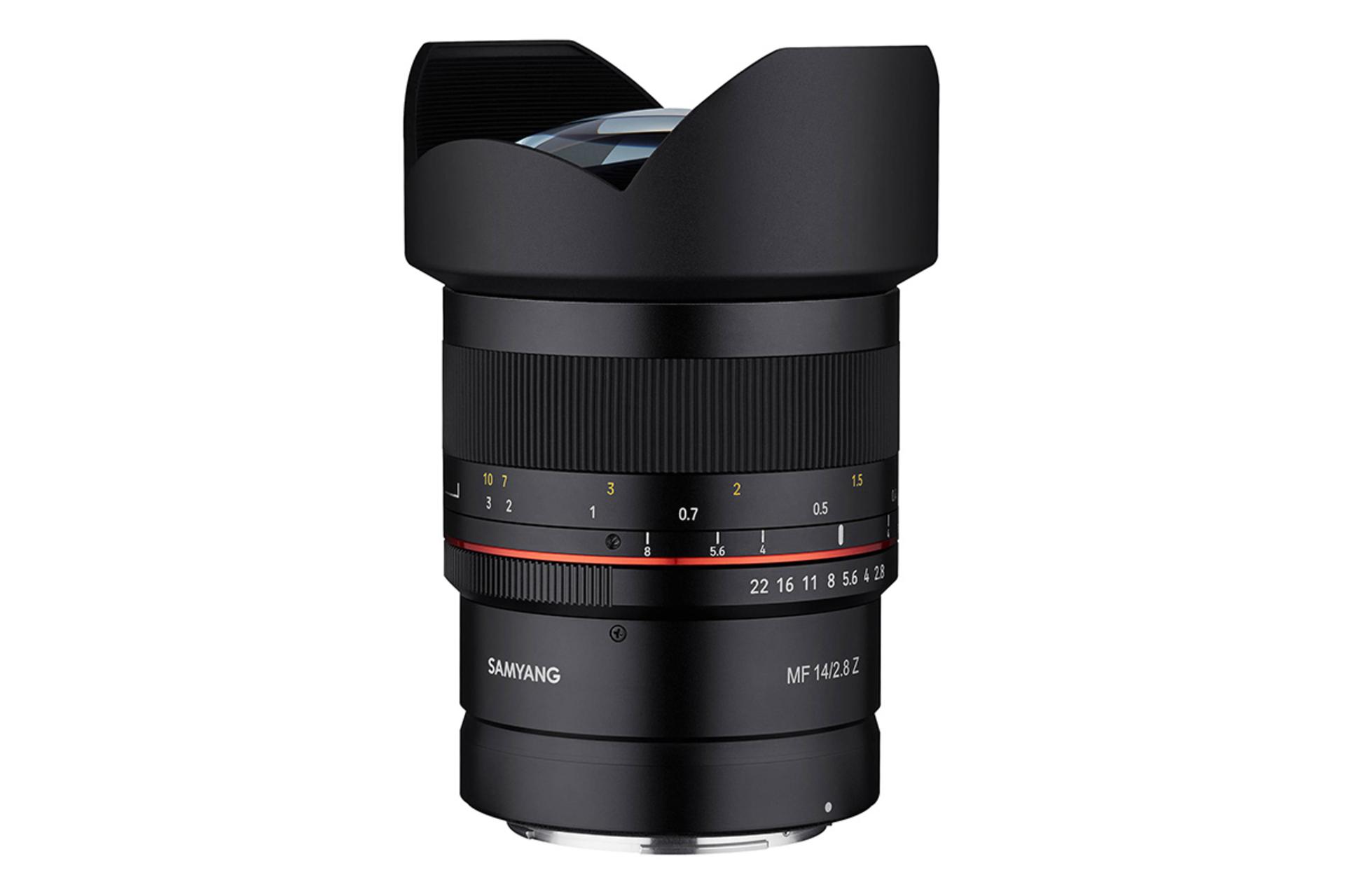 لنز تله فوتو سامیانگ Samyang MF 14mm F2.8 Mk2 / نمای کنار