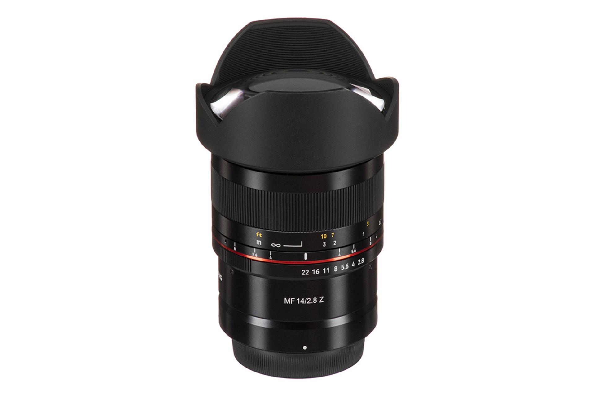 لنز تله فوتو سامیانگ Samyang MF 14mm F2.8 Mk2 / نمای کنار