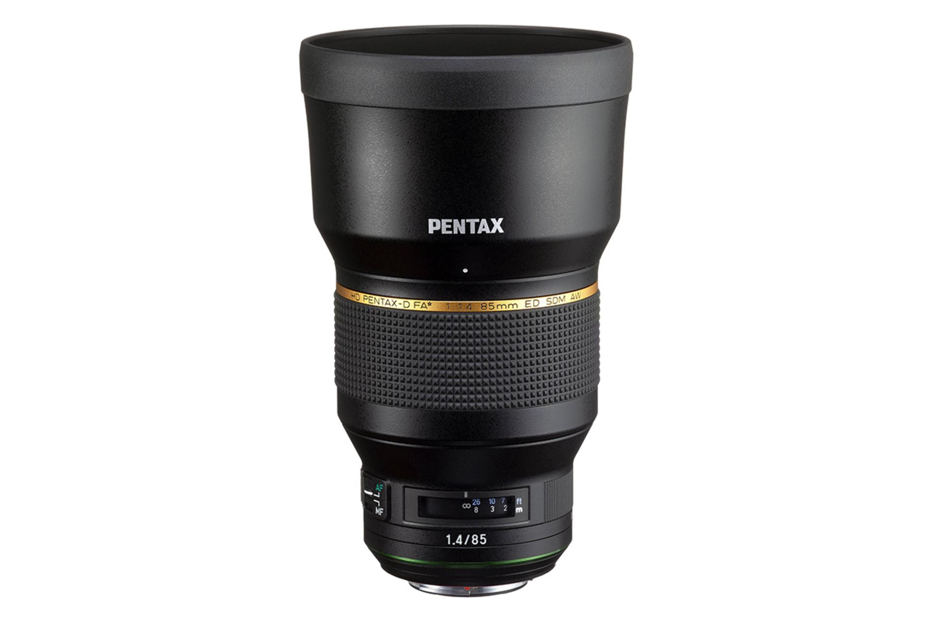 لنز اچ دی پنتاکس-دی FA 85mm F1.4 ED SDM AW / نمای کنار