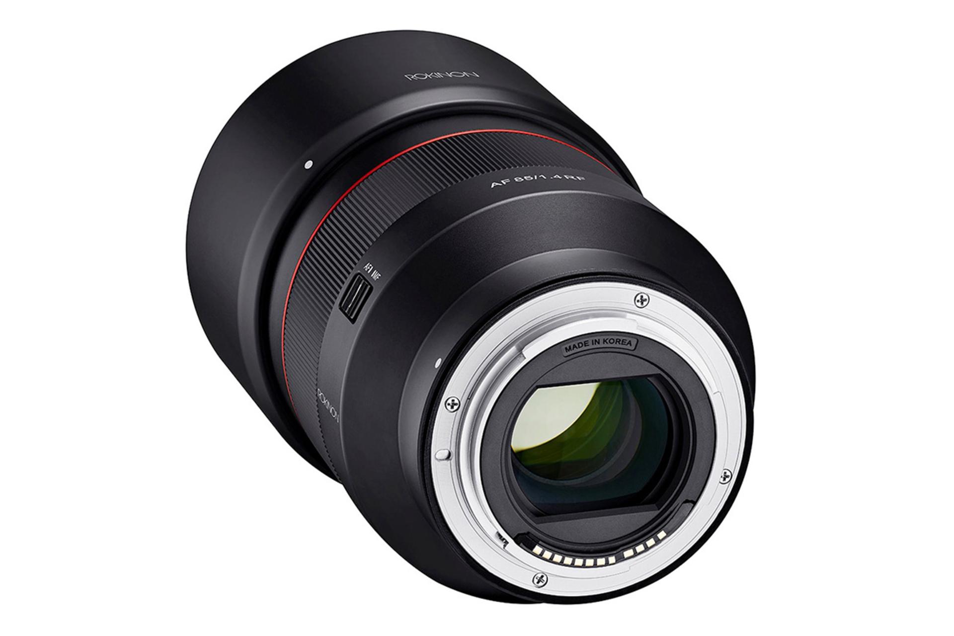 نمای پشت / لنز سامیانگ / Samyang AF 85mm F1.4 RF 