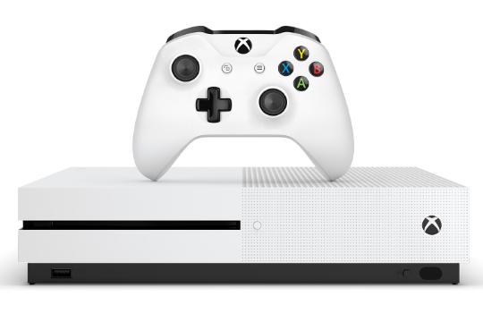 کنسول مایکروسافت ایکس باکس وان اس - نمای جلو و رنگ سفید با دسته / Xbox One S