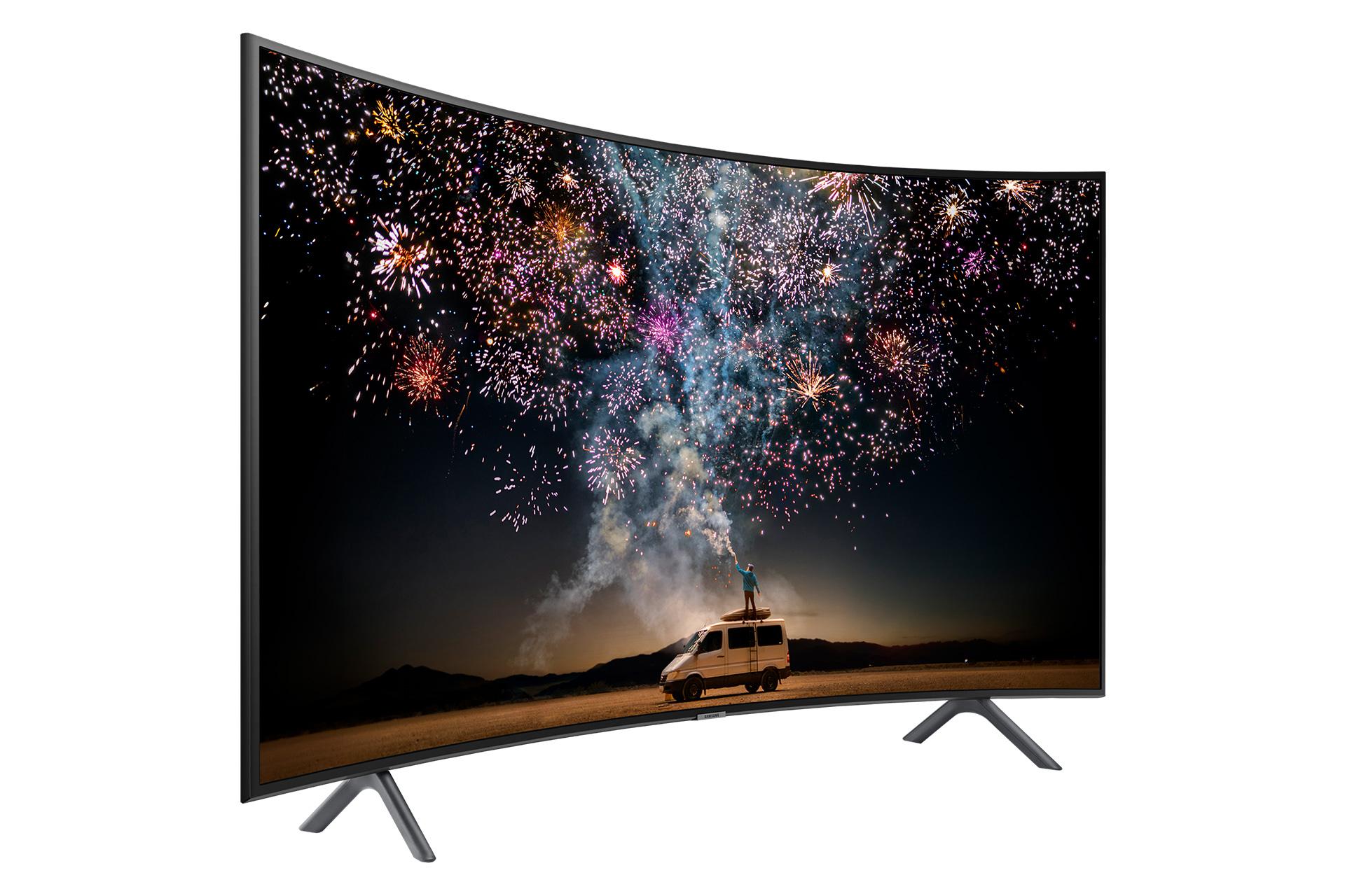 نمای نیم رخ چپ تلویزیون سامسونگ RU7300 مدل 49 اینچ