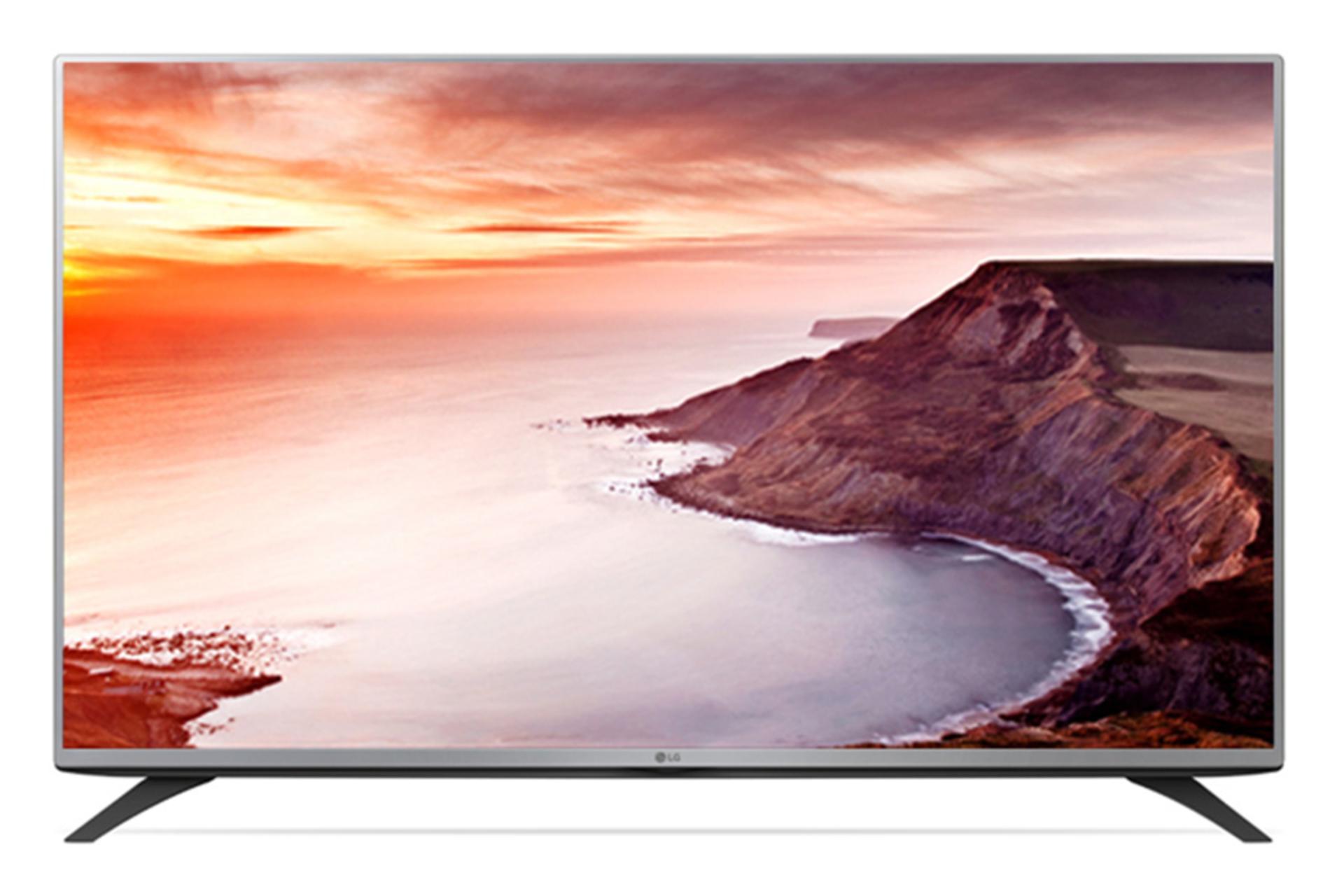 نمای جلو تلویزیون ال جی LF540V مدل 43 اینچ با صفحه روشن