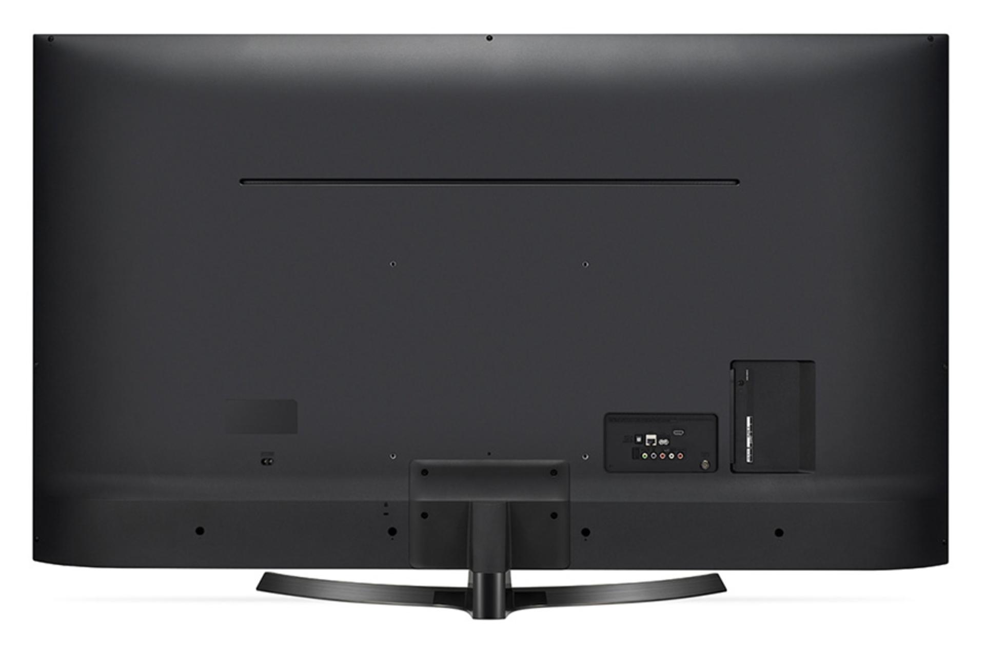 نمای پشت تلویزیون ال جی UK6400 مدل 65 اینچ و نمایش پورت ها