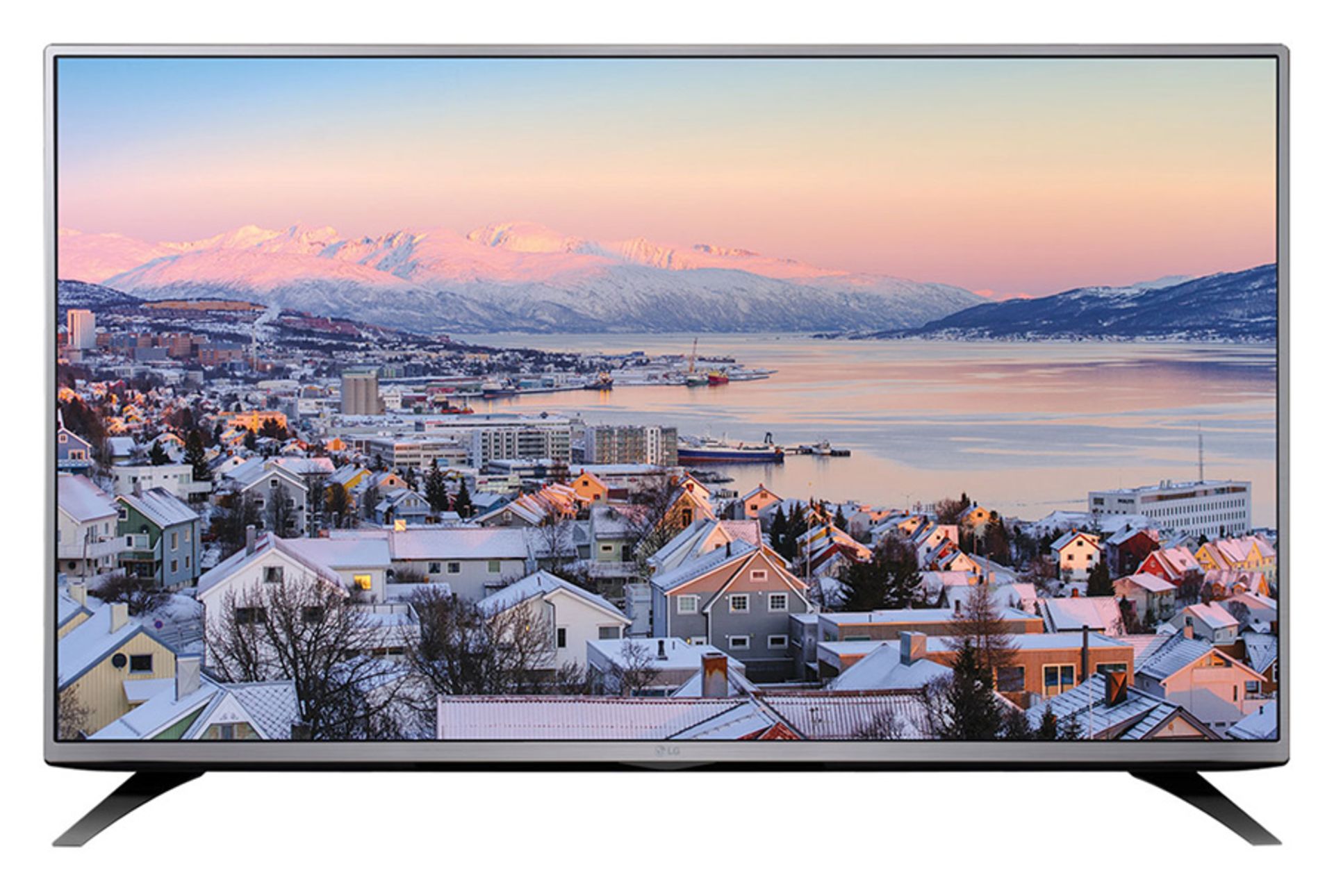 نمای جلو تلویزیون LW310C مدل 43 اینچ با صفحه روشن