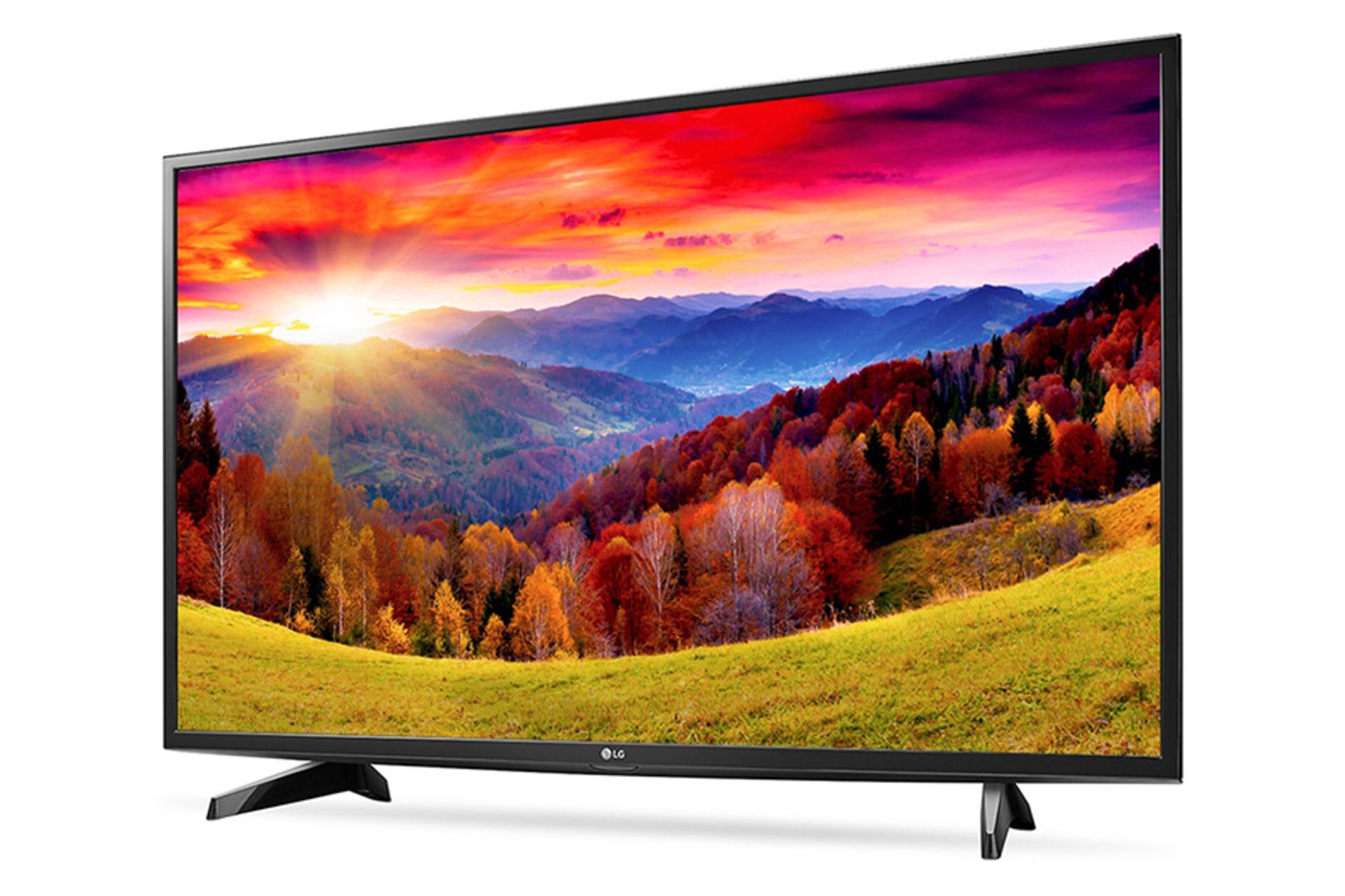 نمای نیمرخ تلویزیون ال جی مدل LH595 مدل 55 اینچ با صفحه روشن