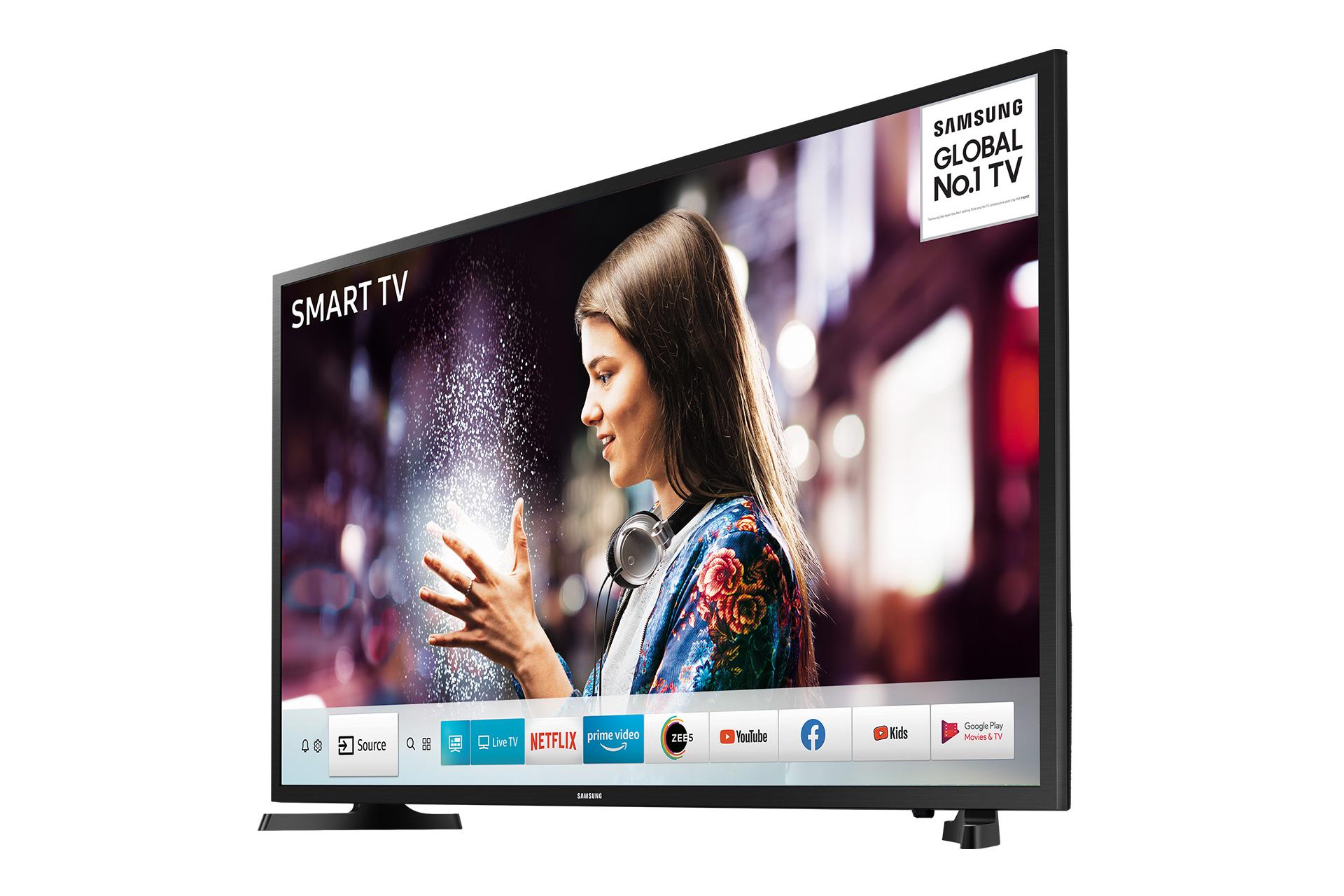 نمای نیمرخ تلویزیون سامسونگ N5370 مدل 49 اینچ با صفحه روشن