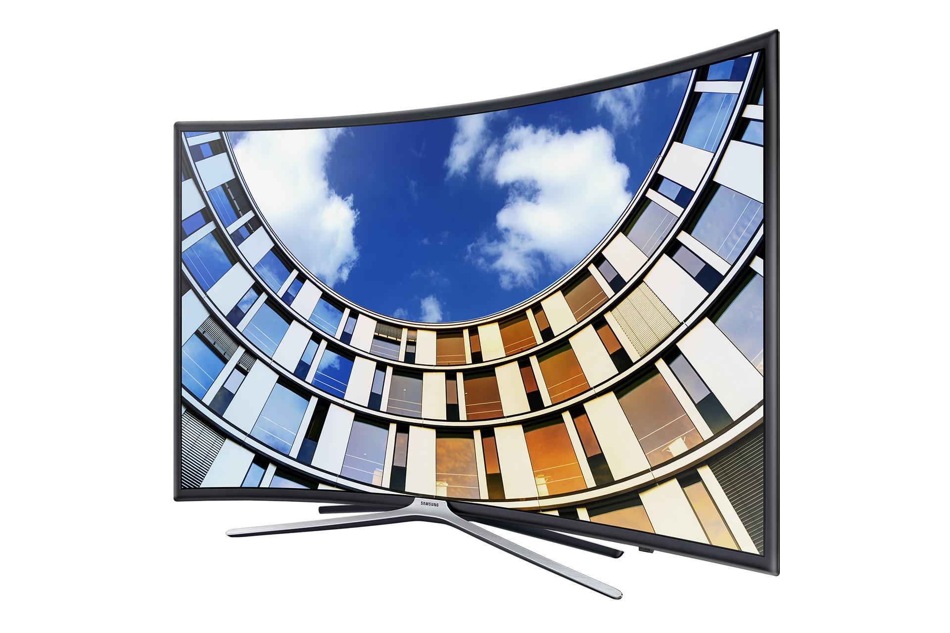 نمای نیمرخ چپ تلویزیون M6500 مدل 49 اینچ و نمایش پایه ها