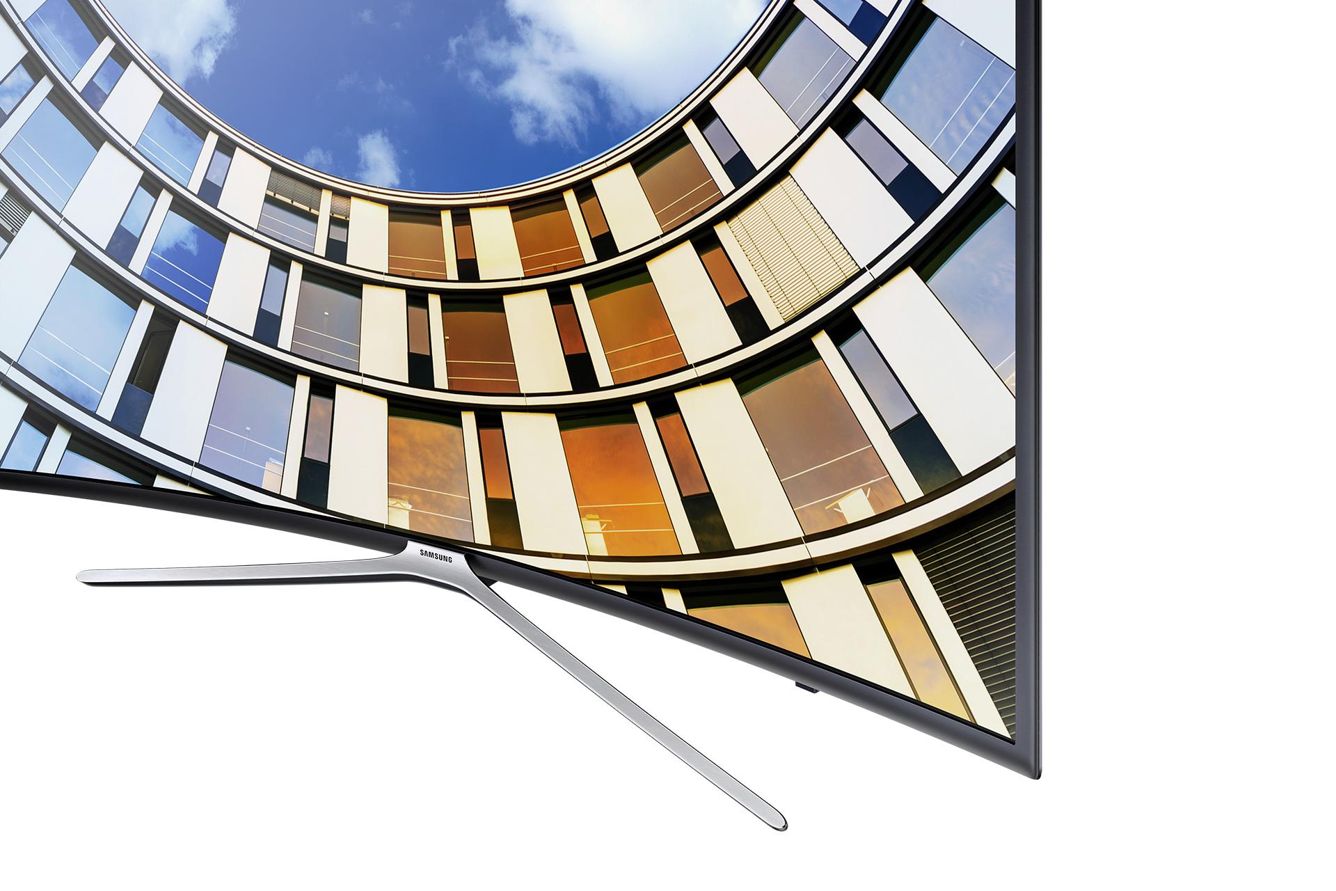 نمای پایه تلویزیون M6500 مدل 49 اینچ با طراحی X شکل