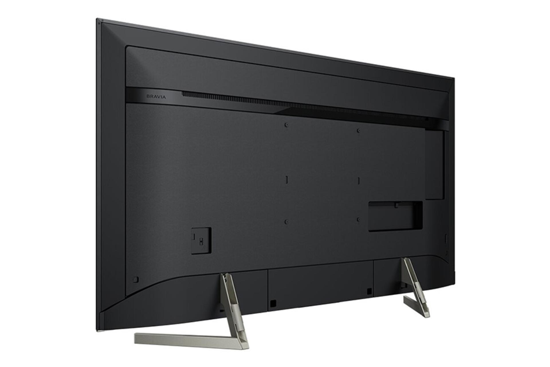 نمای نیمرخ پشت تلویزیون سونی X9000F مدل 65 اینچ و نمایش پایه L شکل
