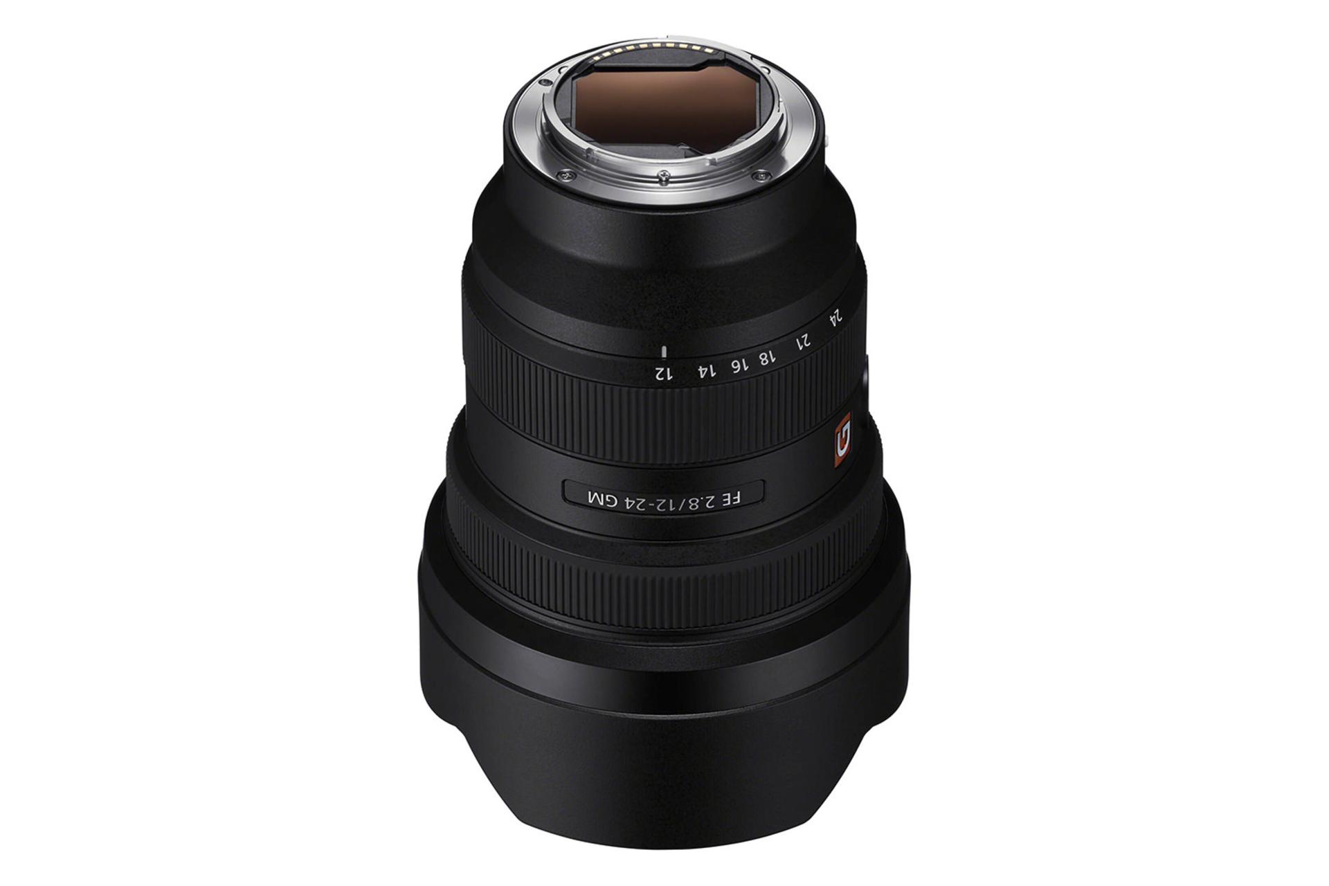 لنز سونی 12-24mm F2.8 GM از نمای مانت لنز/ Sony 12-24mm F2.8 GM