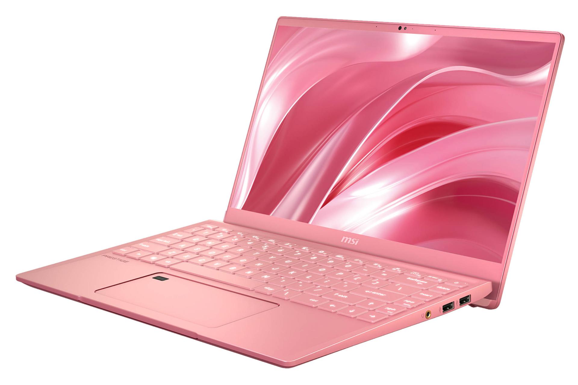 لپ‌تاپ Prestige 14 A10RAS ام اس آی نمای بغل - صفحه کلید و  صفحه نمایش و پورت ‌ها / MSI Prestige 14