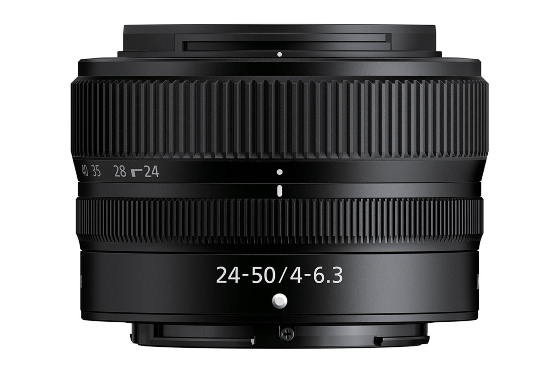نمای کنار لنز نیکون نیکور Z 24-50 میلی‌متری