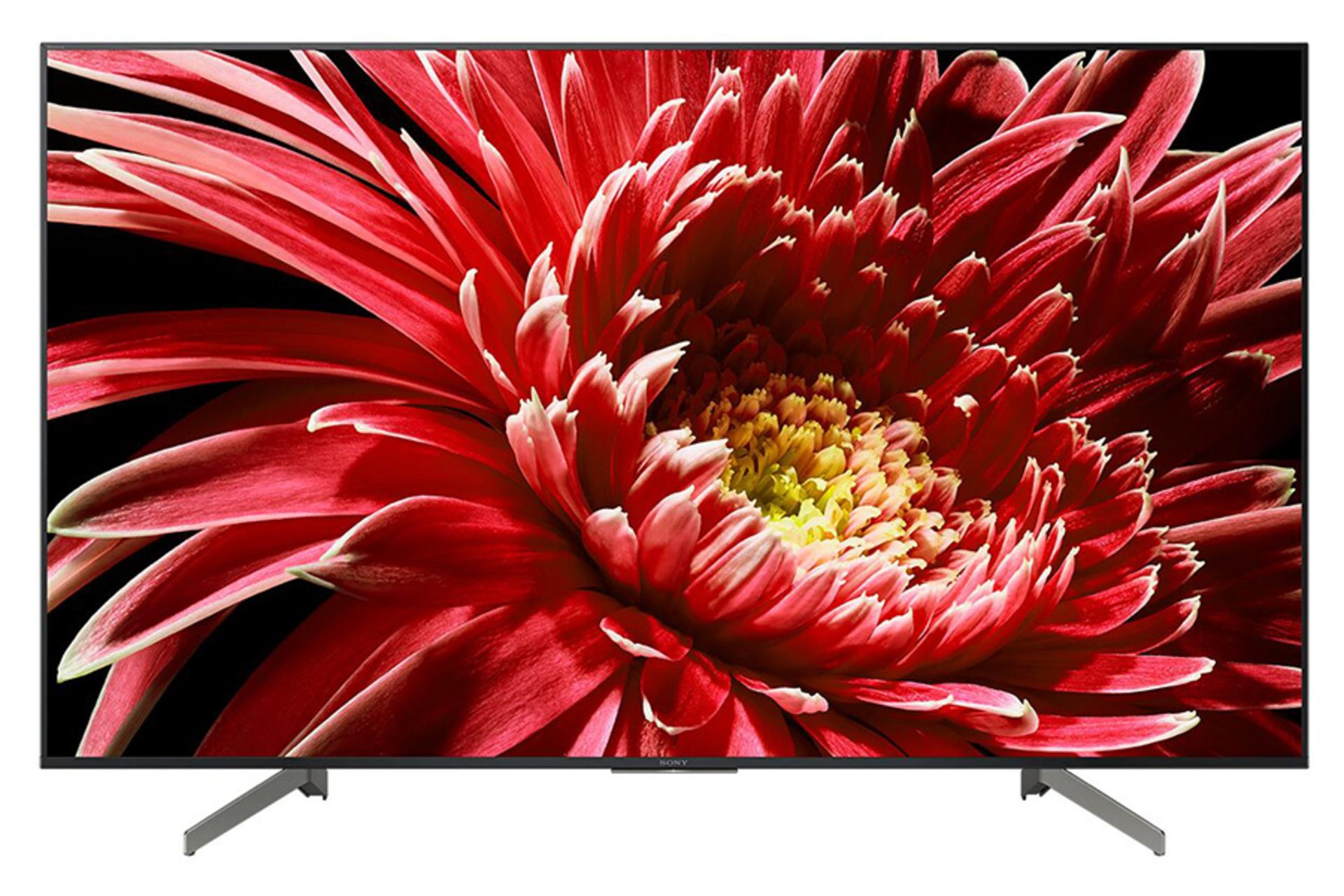 نمای جلو تلویزیون سونی X8500G مدل 55 اینچ با صفحه روشن