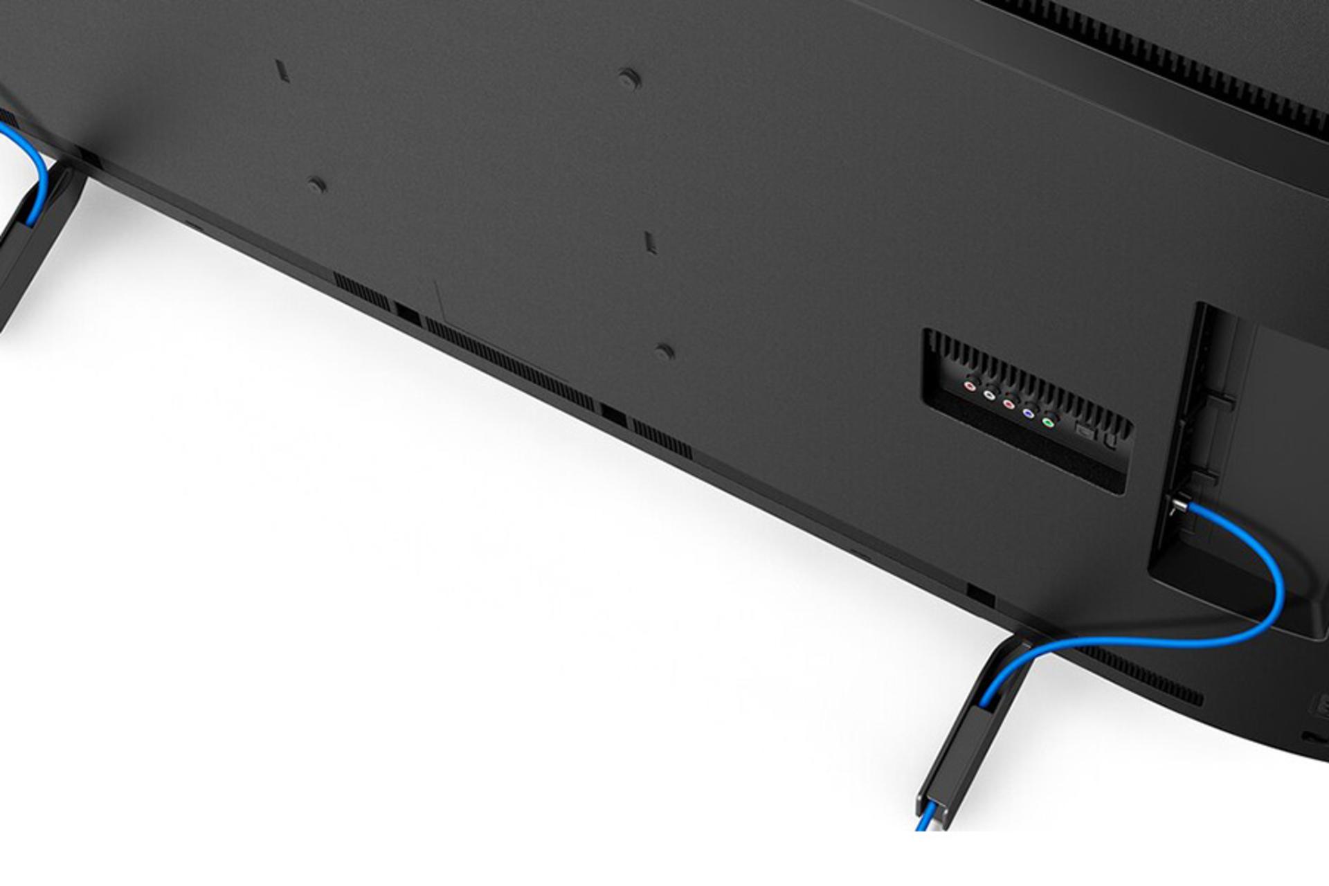 نمای پشت تلویزیون سونی X8500G مدل 55 اینچ و نمایش پایه دستگاه