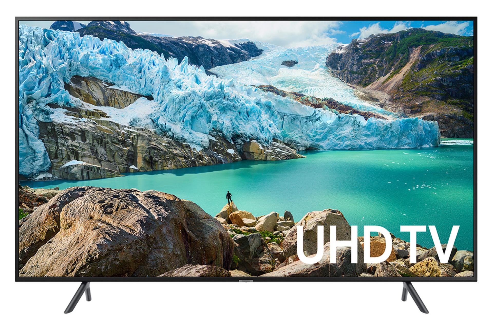 نمای جلو تلویزیون سامسونگ RU7170 مدل 50 اینچ با صفحه روشن