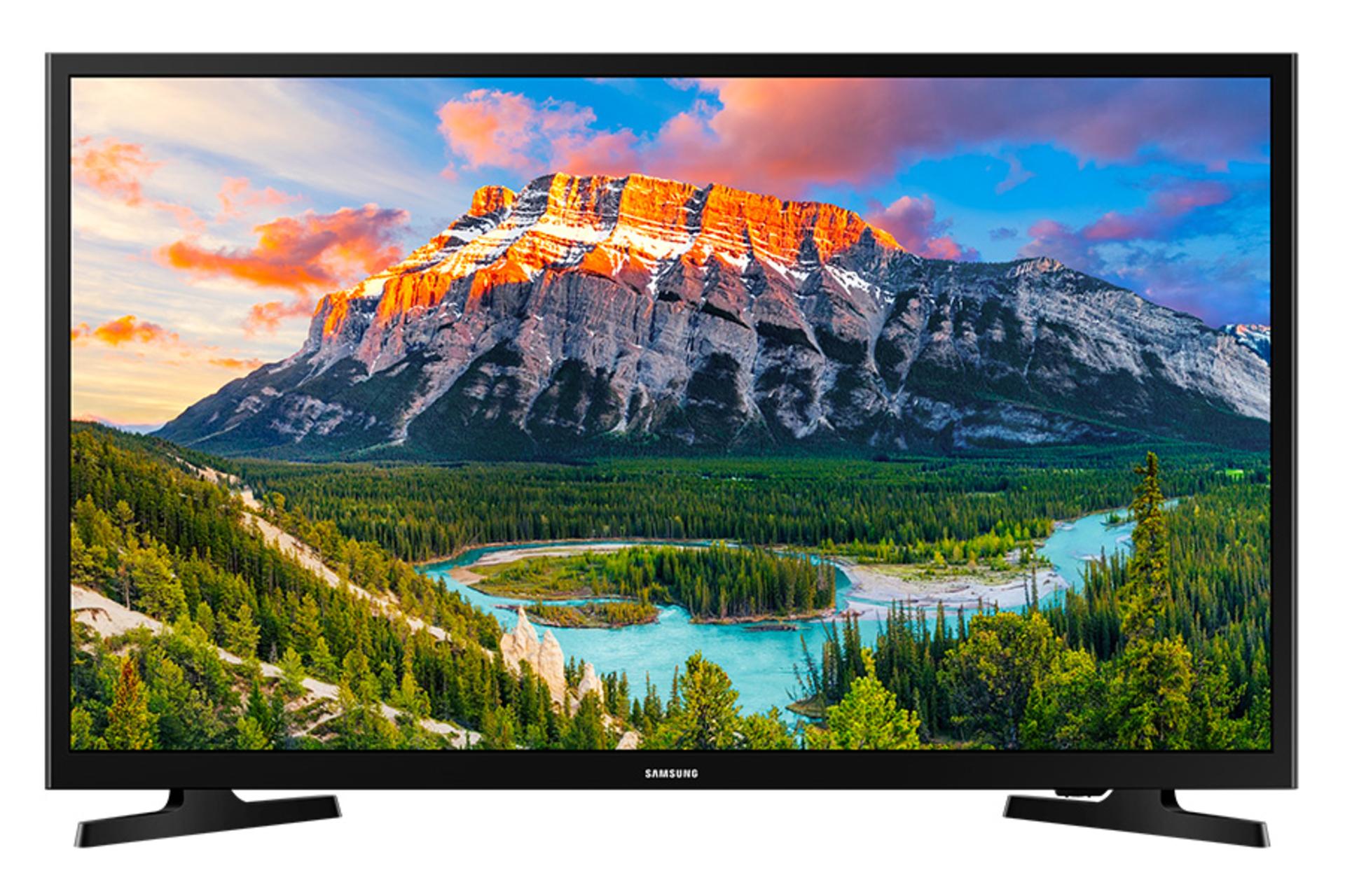 نمای جلو تلویزیون سامسونگ N5003 مدل 43 اینچ با صفحه روشن