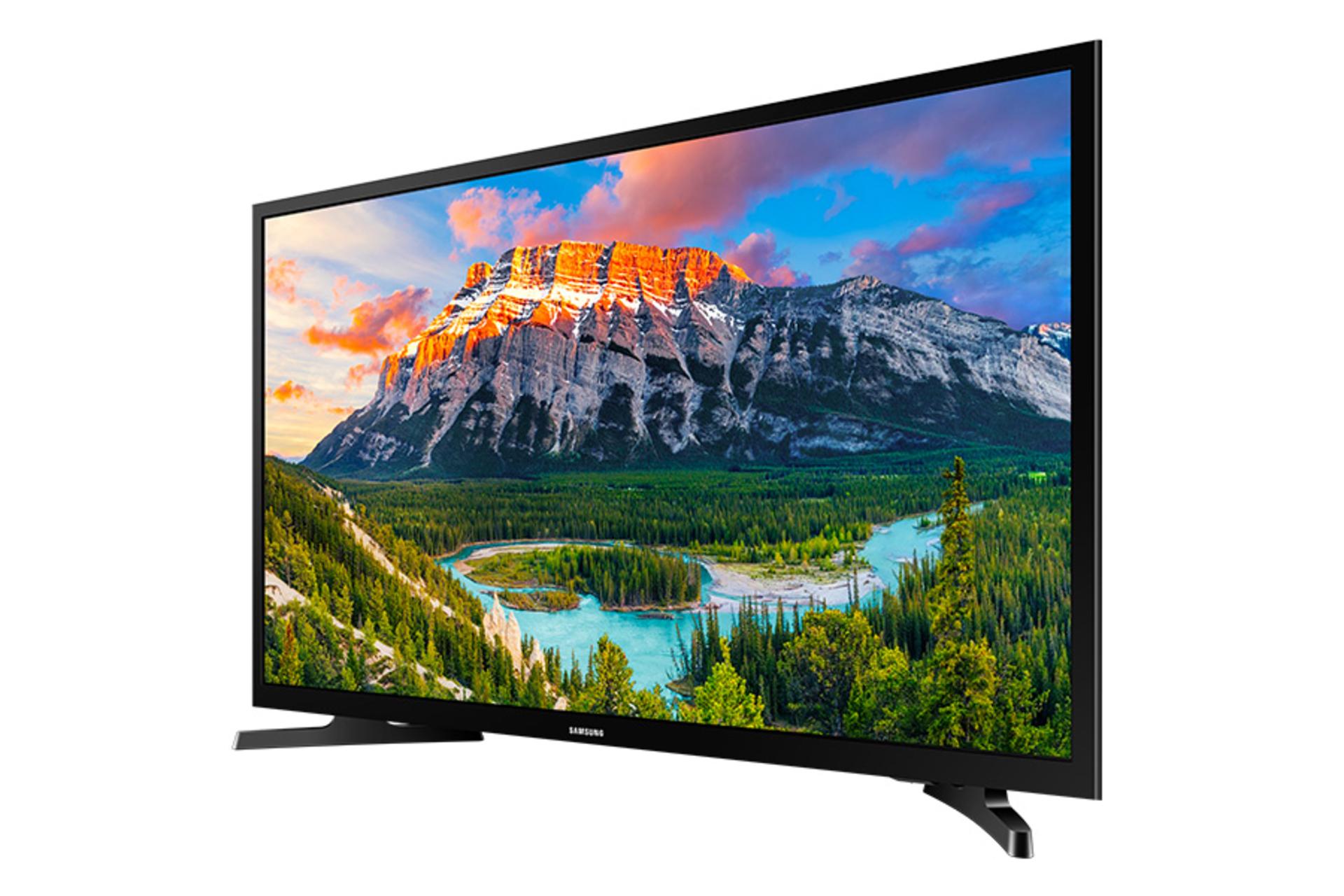 نمای نیمرخ چپ تلویزیون سامسونگ N5003 مدل 43 اینچ و نمایش پایه ه