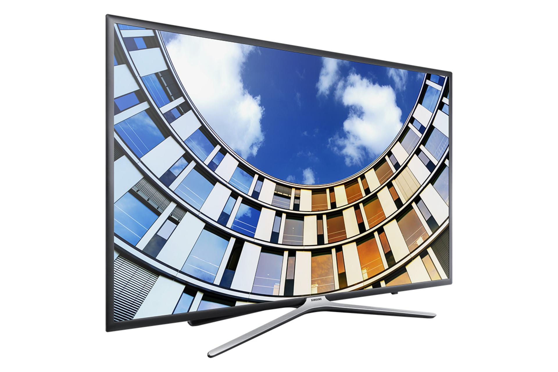 نمای نیمرخ تلویزیون سامسونگ N6900 مدل 49 اینچ با صفحه روشن