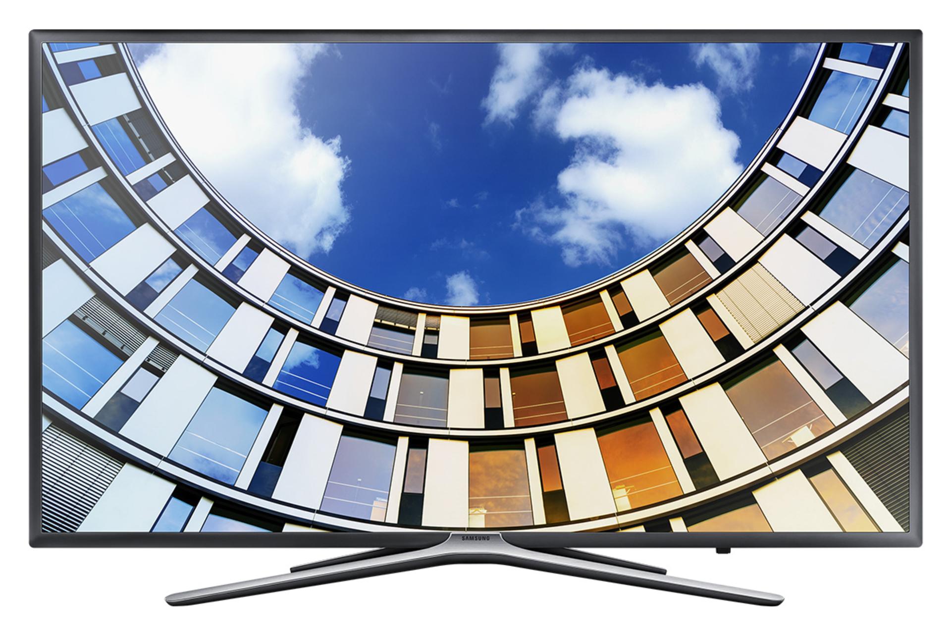 نمای جلو تلویزیون سامسونگ N6900 مدل 49 اینچ با صفحه روشن