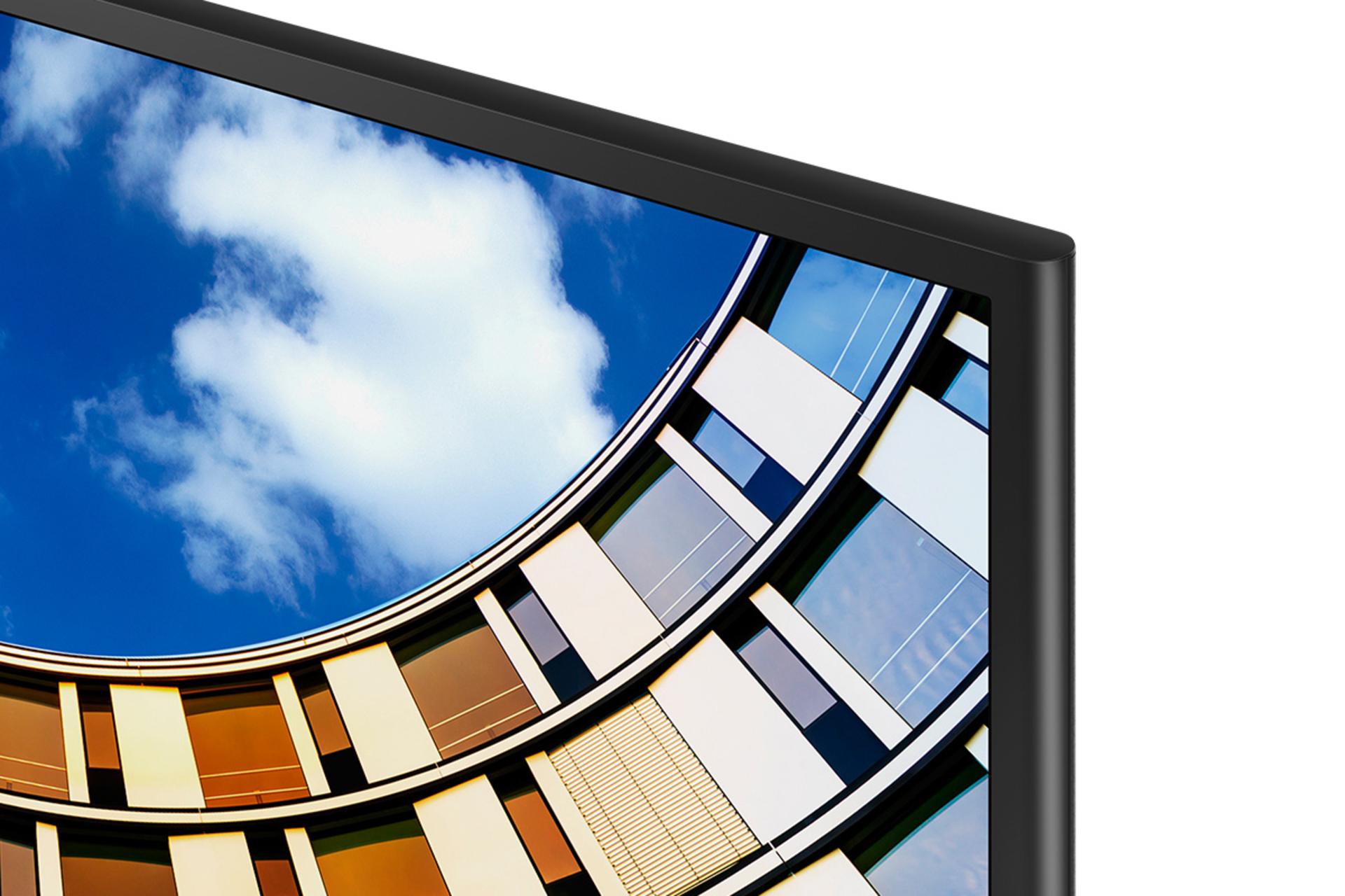 نمای بسته لبه بالا تلویزیون سامسونگ N5880 مدل 49 اینچ و نمایش حاشیه دور صفحه