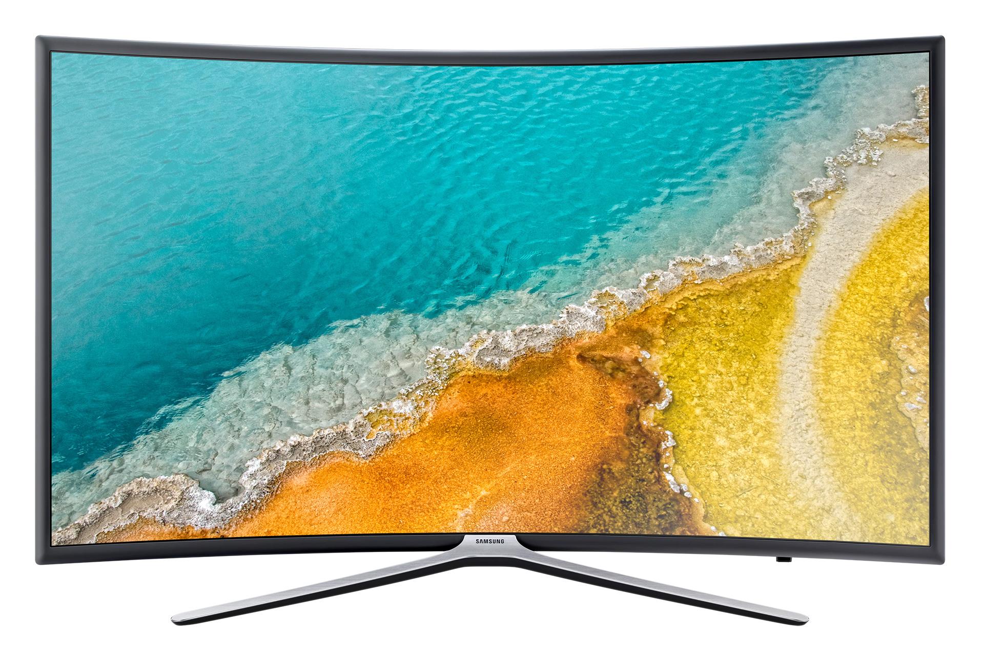 نمای جلو تلویزیون سامسونگ K6500 مدل 49 اینچ با صفحه روشن
