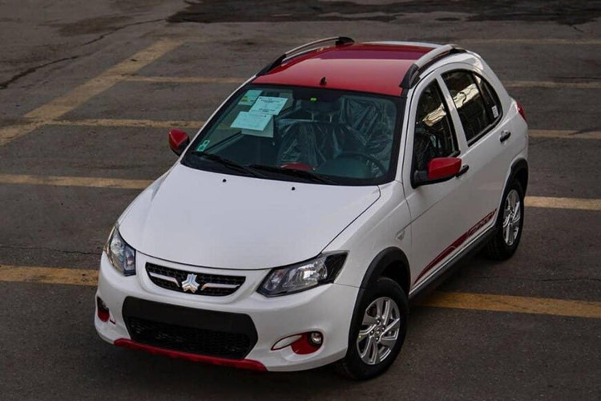 خودرو سایپا کوییک آر سفید با سقف قرمز / Saipa Quick R