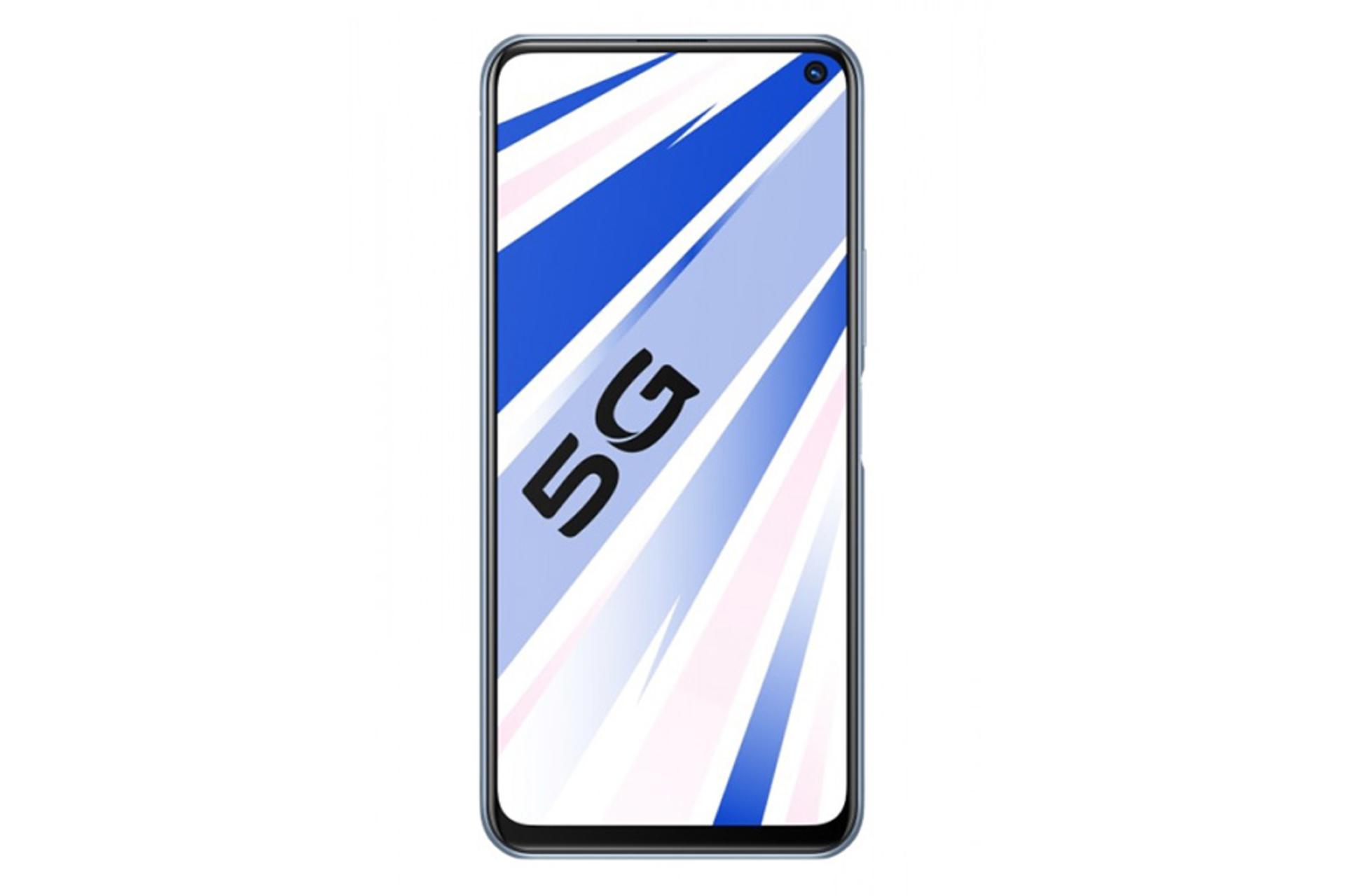 نمای جلو گوشی iQOO زد وان ایکس با صفحه روشن و نمایشگر تمام صفحه