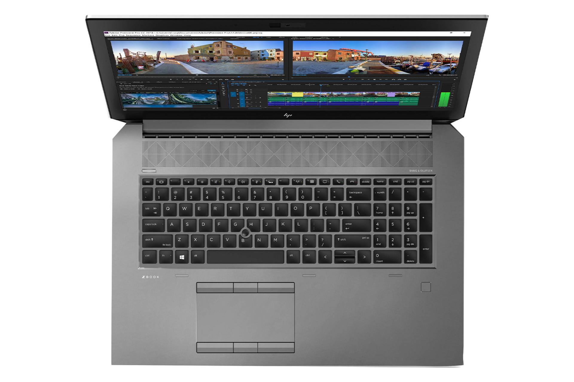 لپ‌تاپ زدبوک 17 جی 5 موبایل وورک استیشن اچ پی نمای بالا - صفحه کلید و صفحه نمایش / HP ZBook 17 G5 