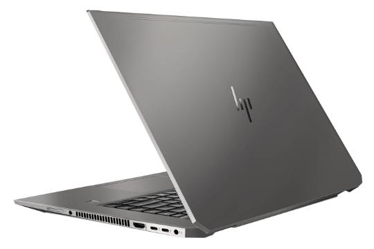 لپ‌تاپ HP ZBook 15 Studio G5 Mobile Workstation نمای بغل صفحه کلید و صفحه نمایش و پورت ها و خروجی 