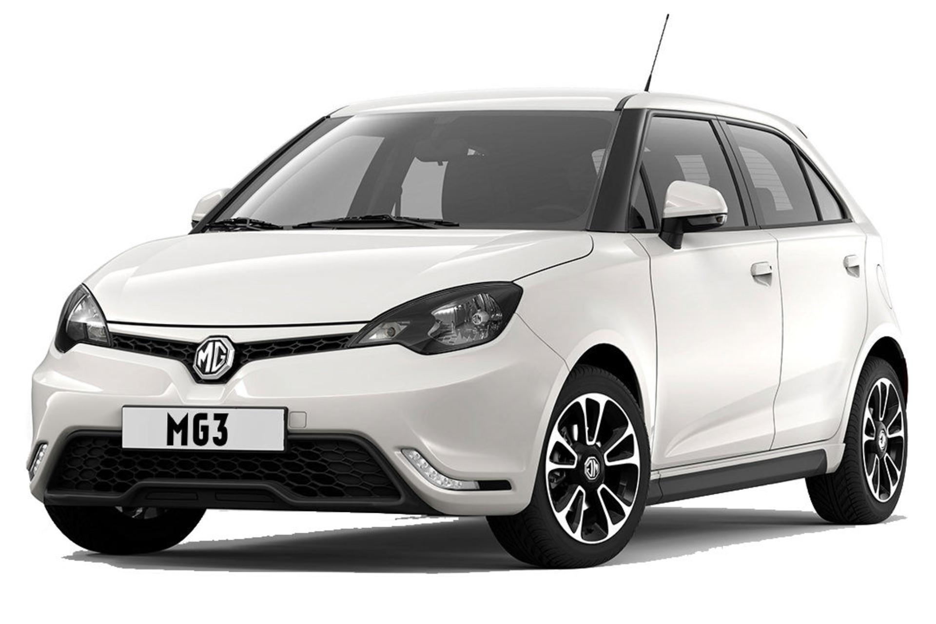 خودرو ام جی 3 سفید نمای جلو / MG 3